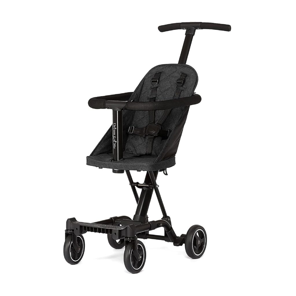 Dream On Me Lightweight And Compact Coast Rider Stroller With One Hand Easy Fold, Adjustable Handles And Soft Ride Wheels, Black