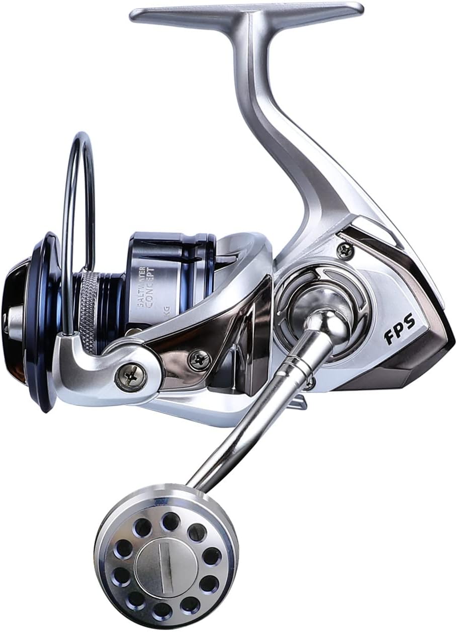 Accuretta Spinning Fishing Reel, 13+1Bb Saltwater Spinning Reel, Ultra Smooth Powerful Saltwater Fishing Reels, 5.2:1/4.7:1 Gear Ratio Waterproof And Rustproof Large Db Fishing Reels Spinning