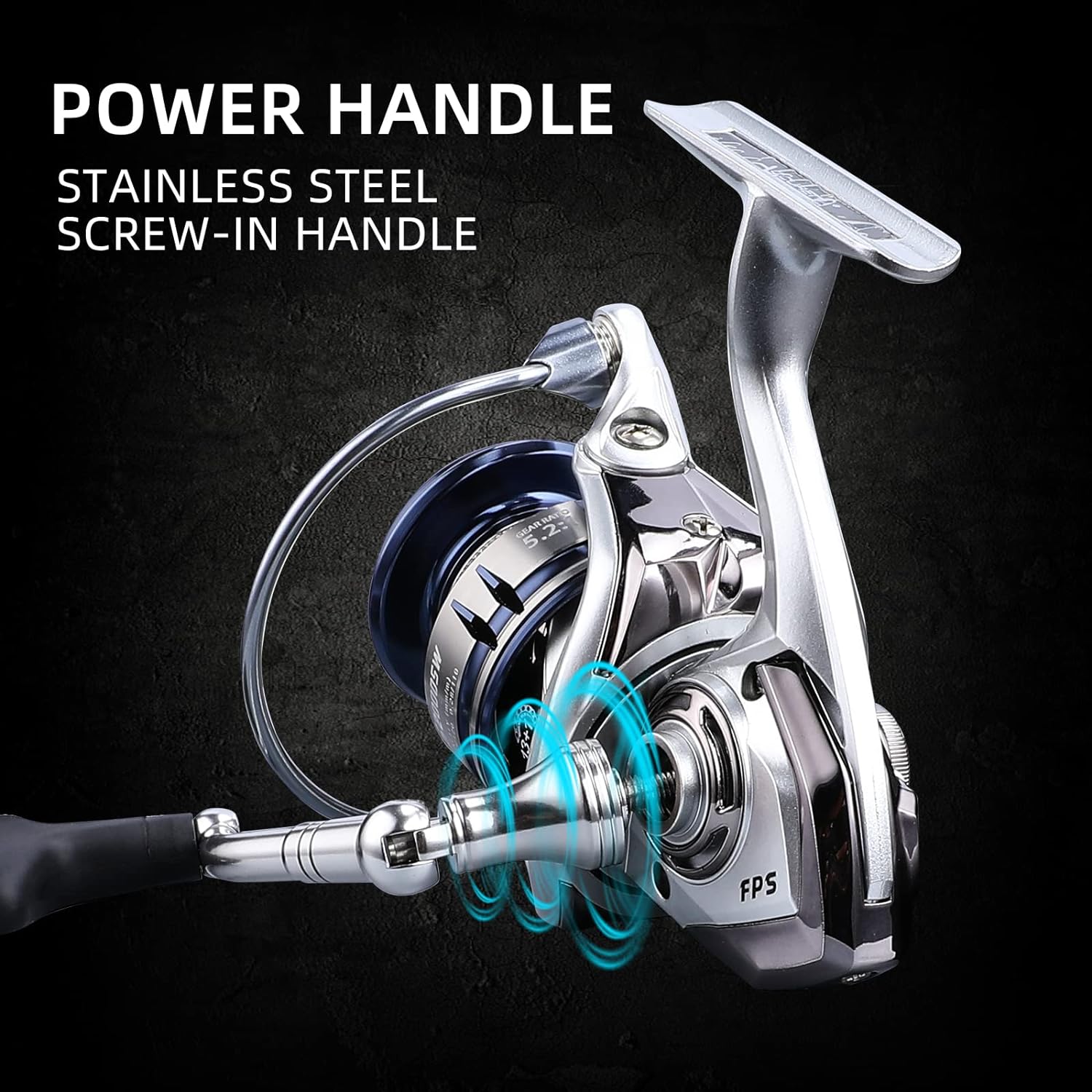 Accuretta Spinning Fishing Reel, 13+1Bb Saltwater Spinning Reel, Ultra Smooth Powerful Saltwater Fishing Reels, 5.2:1/4.7:1 Gear Ratio Waterproof And Rustproof Large Db Fishing Reels Spinning