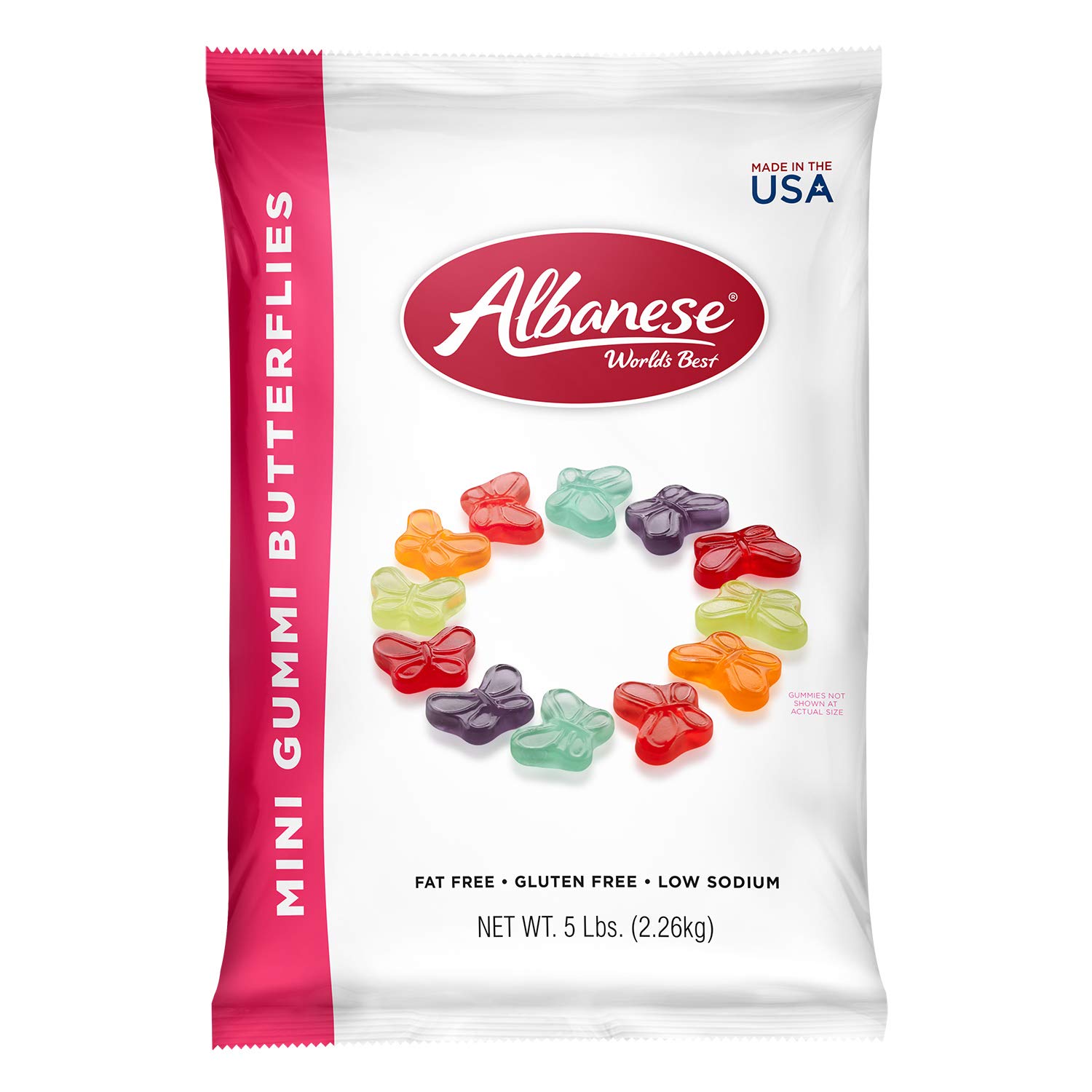 Albanese Worlds Best Mini Gummi Butterflies, 5Lbs Of Candy