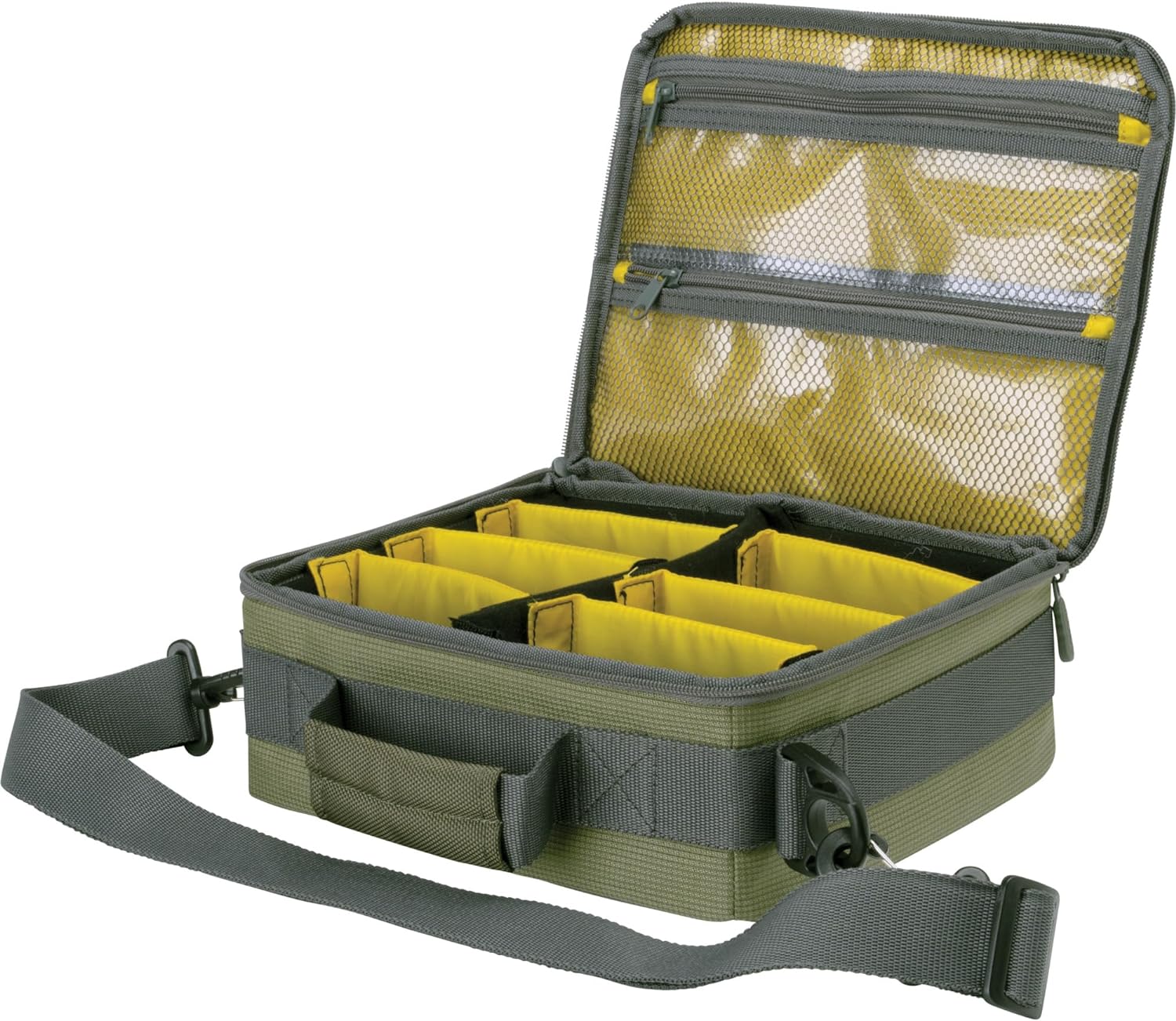 Allen Company Spring Creek Fishing Reel And Gear Bag - Portable Organizer - Holds Up To 10 Fly Reels Or 6 Spinning Reels - Green