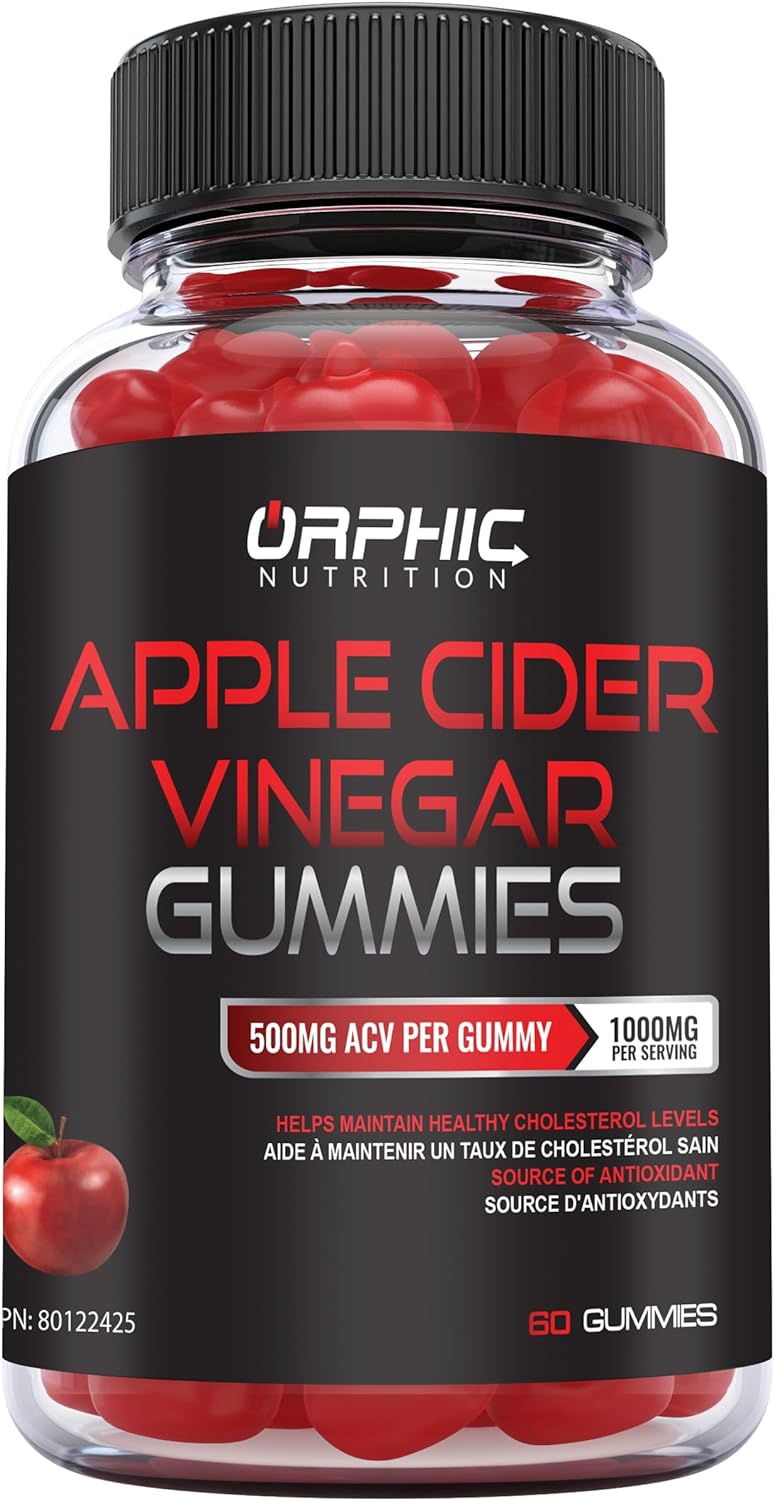 Apple Cider Vinegar Gummies With Mother- 1000Mg - Supplement Formulated To Support Weight Loss Efforts  Gut Health* - Supports Digestion, Detox  Cleansing* - Acv W/Vit B12 (60 Gummies)