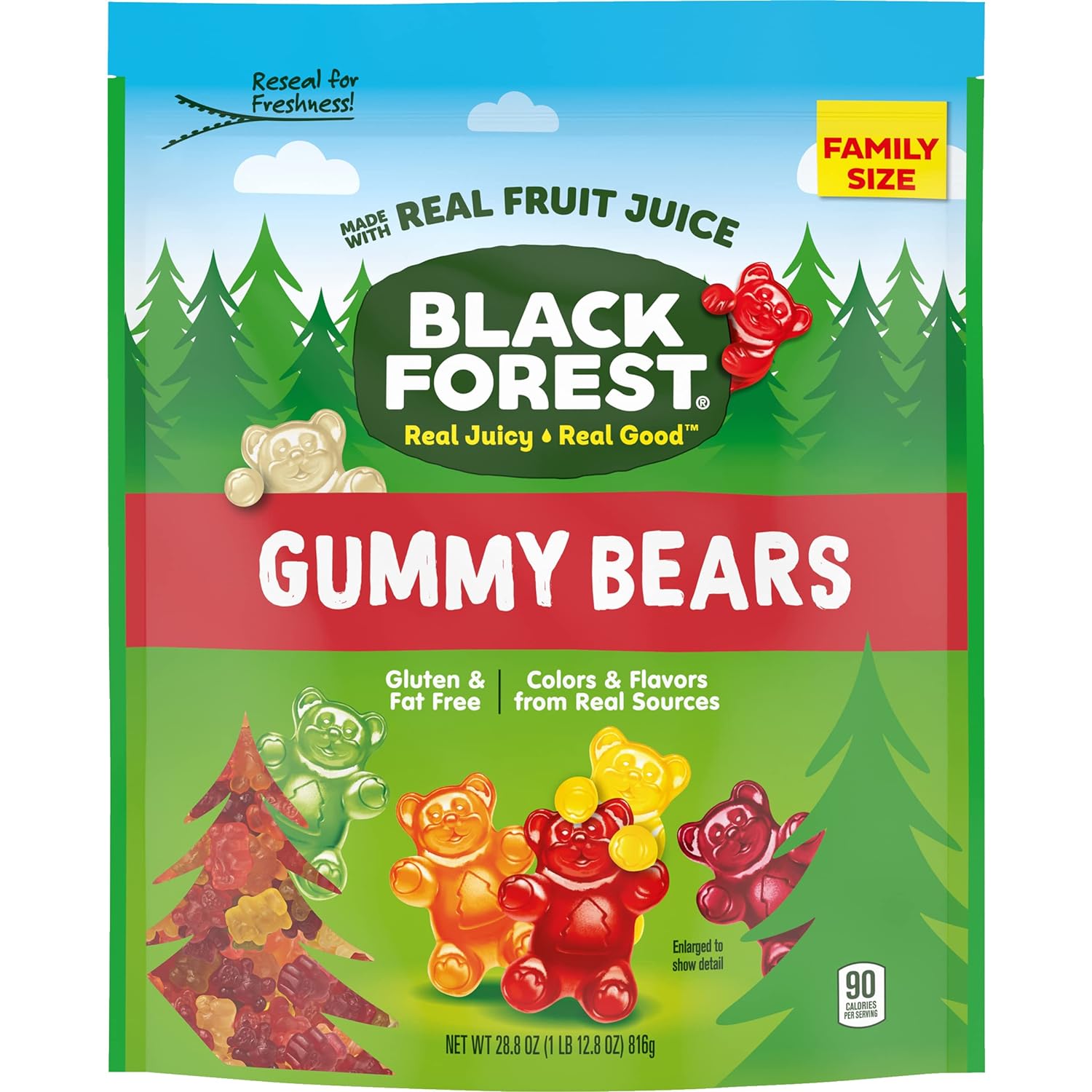 Black Forest Gummy Bears Candy, 28.8 Ounce Resealable Bag (Pack Of 1)