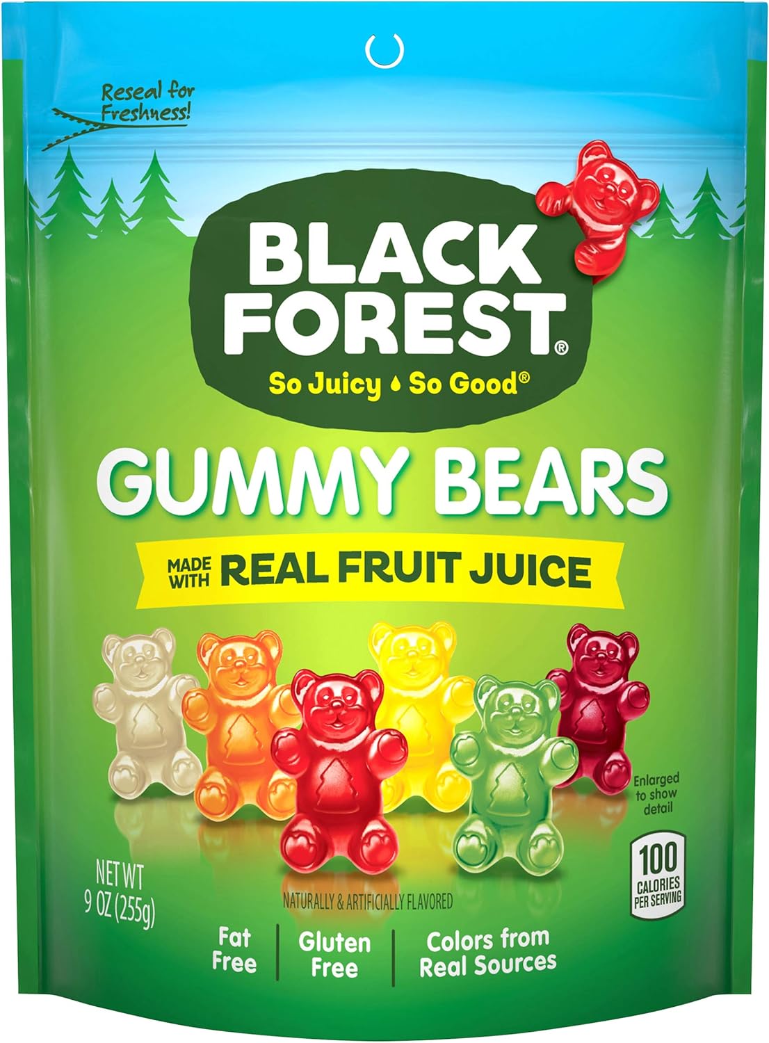 Black Forest Gummy Bears Candy, 9 Ounce Resealable Bag (Pack Of 1)