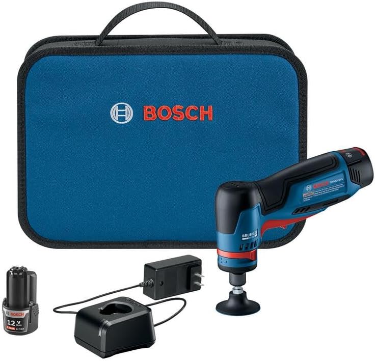 Bosch Gwg12V-20Sb23 12V Max Brushless 1/4 In. Right Angle Die Grinder Kit With (2) 3.0 Ah Batteries