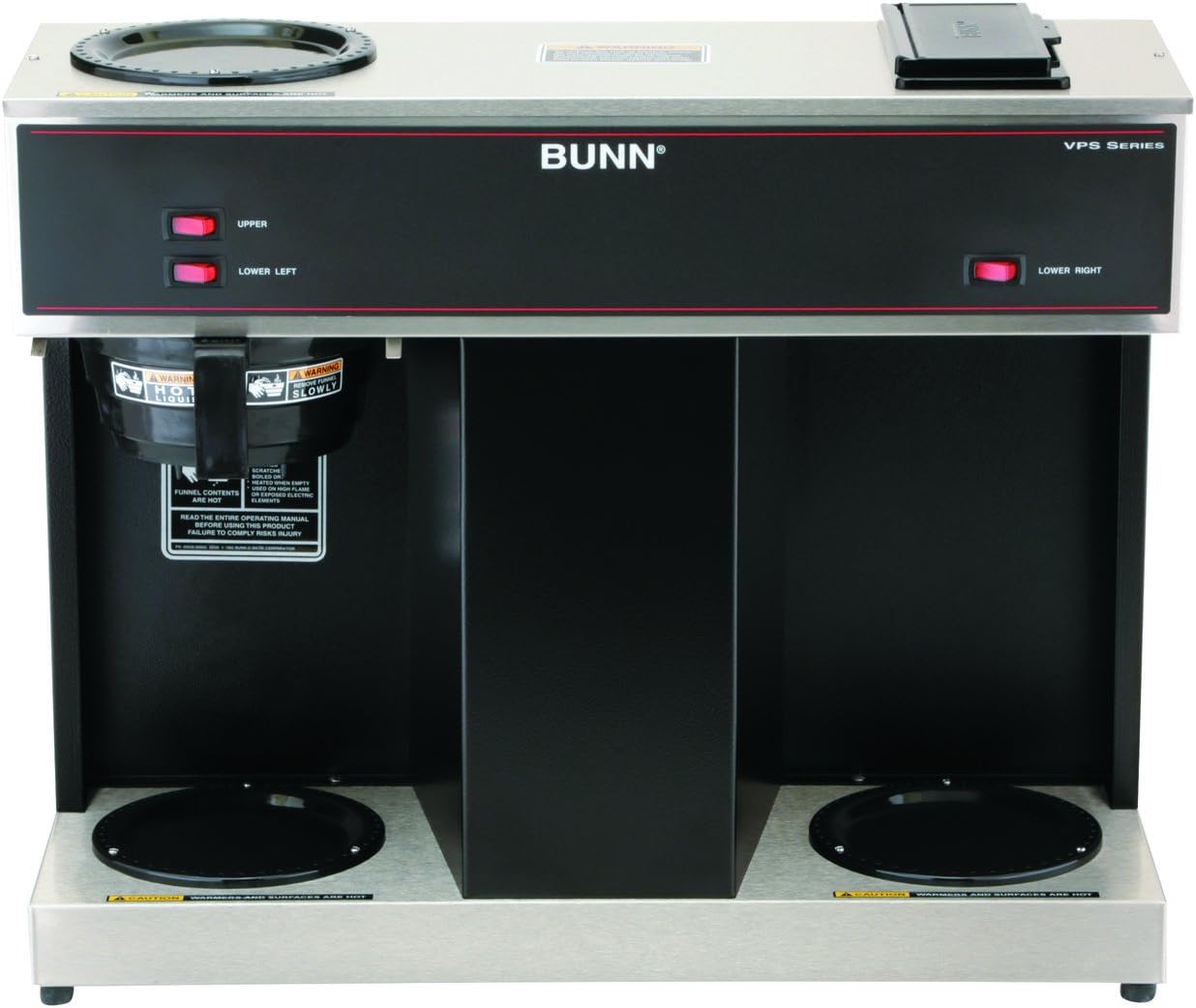 Bunn 04275.0031 Vps 12-Cup Pourover Commercial Coffee Brewer, With 3 Warming Stations (120V/60/1Ph)