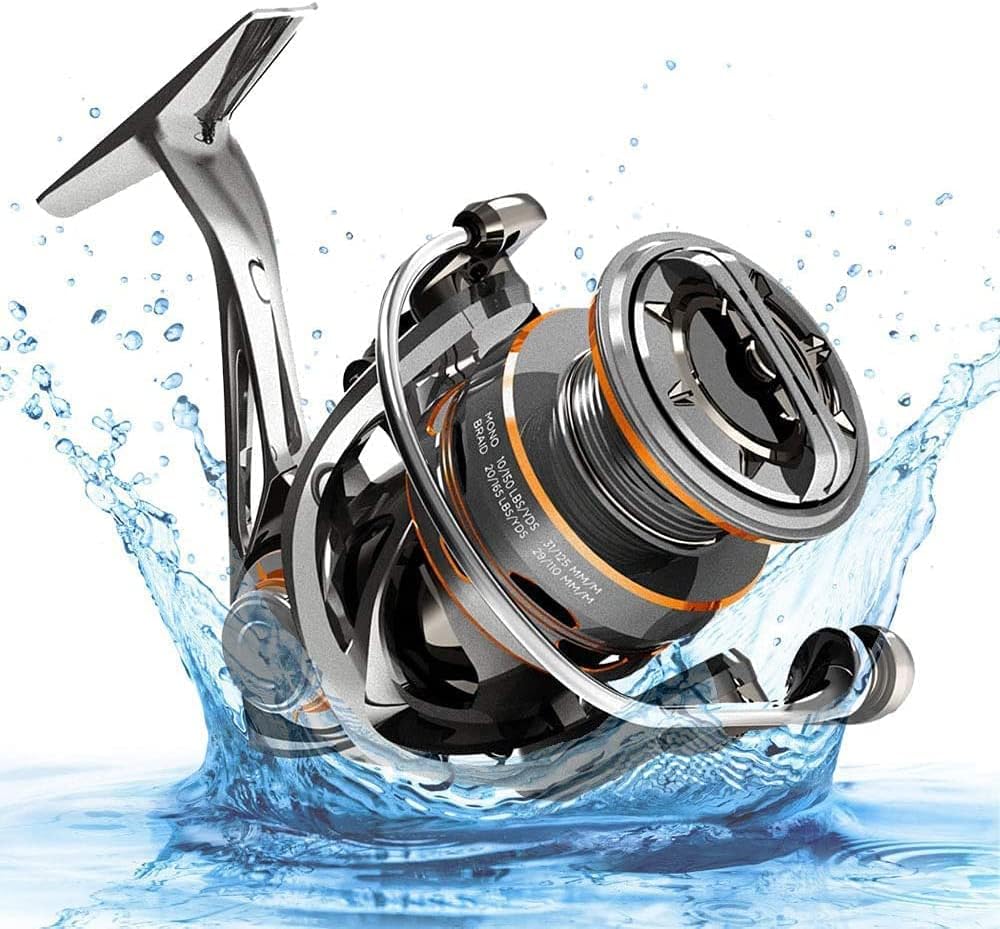 Cadence Cs6 Cs7 Cs8 Spinning Reel, Ultralight Fast Speed Premium Magnesium Frame Fishing Reel With 10 Low Torque Bearings Super Smooth Powerful Fishing Reel With 36 Lbs Max Drag  6.2:1 Spinning Reel