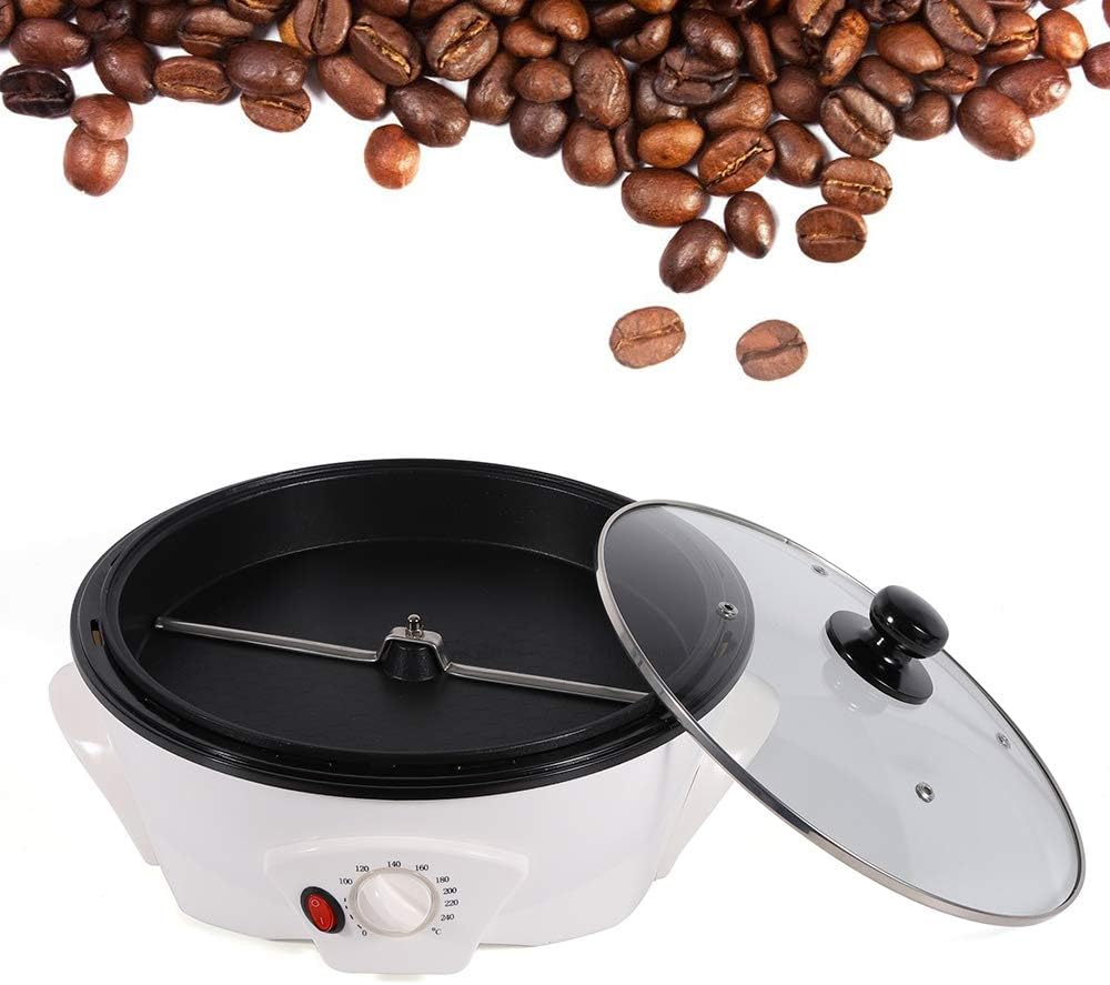 Commercial Coffee Bean Roaster 110V 1200W Electric Coffee Bean Roasting Machine For Coffee Bean, Nut, Peanut, Cashew, Household Coffee Bean Baker Roaster Adjustable Temperature From 100°C To 240°C
