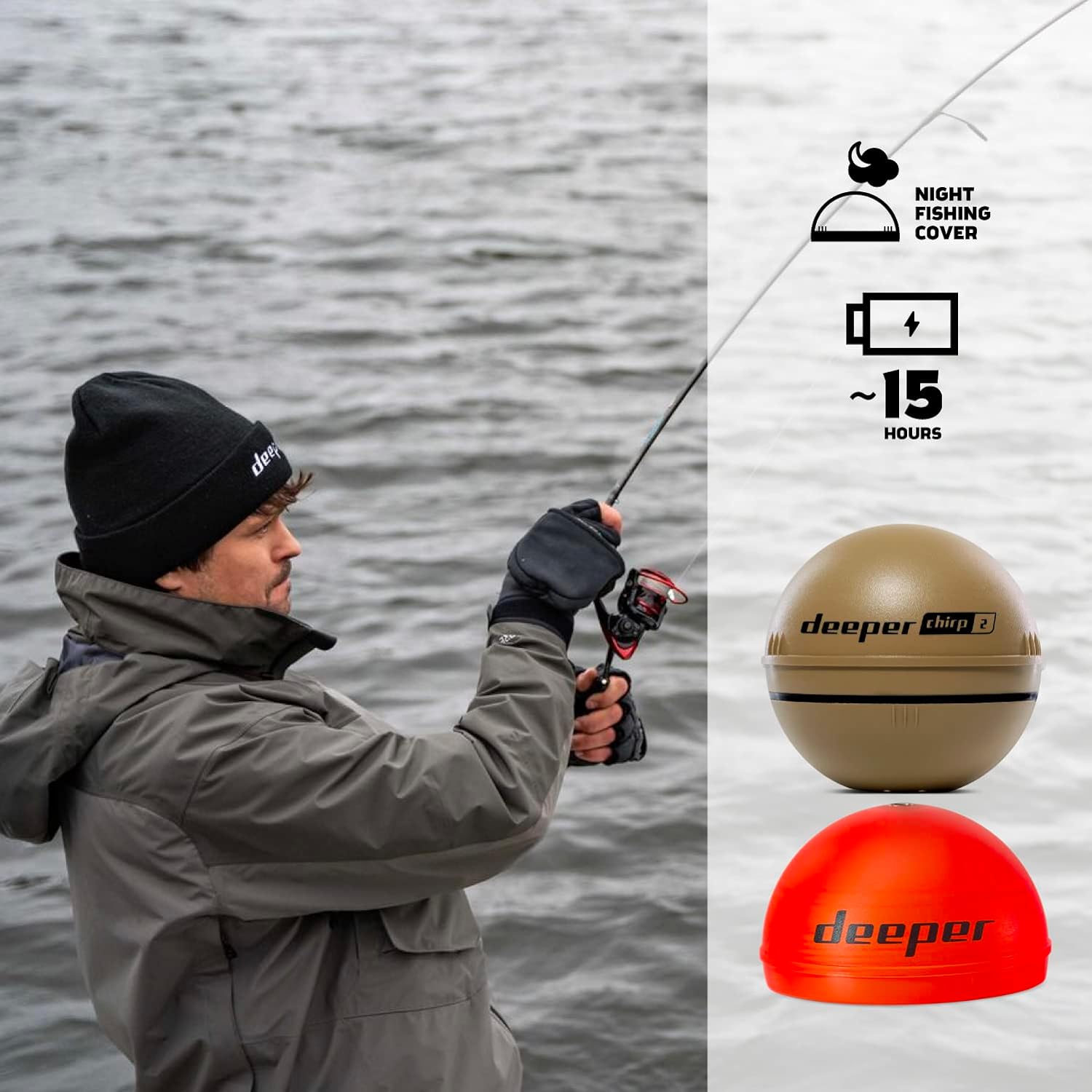 Deeper Chirp 2 Sonar Fish Finder - Portable Fish Finder And Depth Finder For Kayaks, Boats And Ice Fishing | Castable Deeper Fish Finder With Free User Friendly App