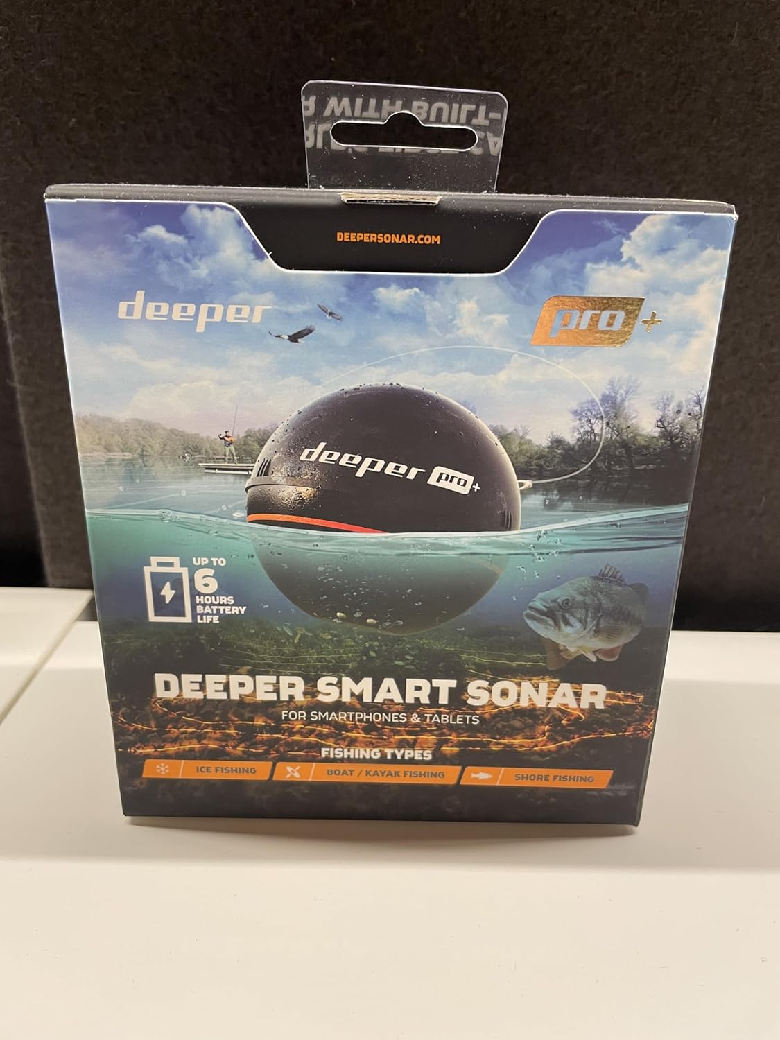 Deeper Pro+ Smart Sonar Castable And Portable Wifi Fish Finder With Gps For Kayaks And Boats On Shore Ice Fishing Fish Finder