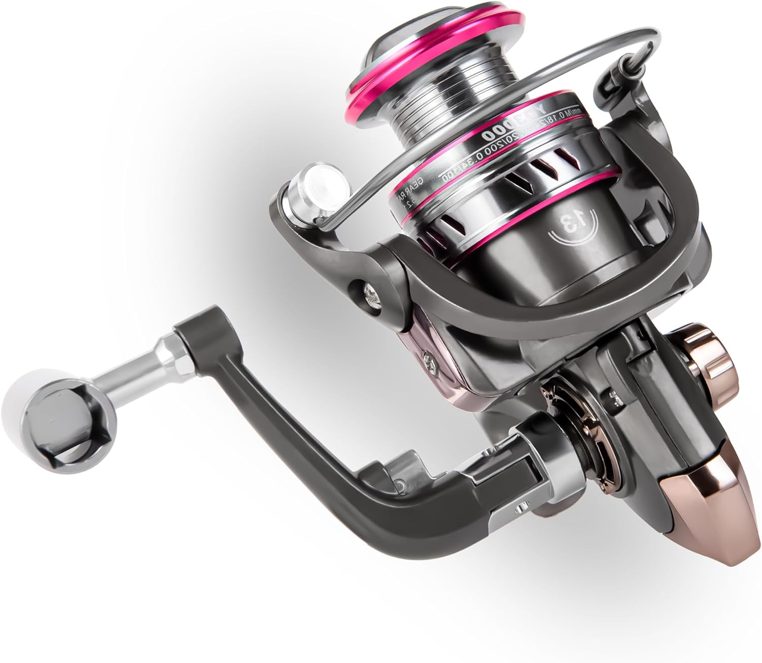 Demengite Saltwater Fishing Reels, Spinning Reel Stainless Steel Ball Bearing, Size 1000 Is Perfect For Ice Fishing, Ultra Smooth With P26.5Lb Carbon Fiber Drag