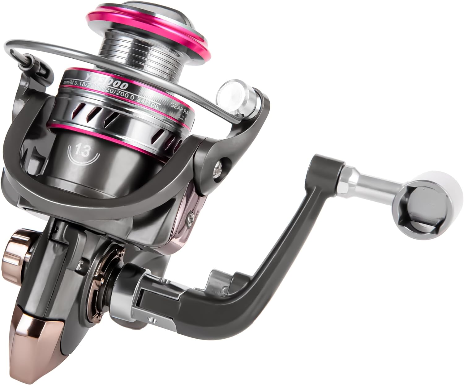 Demengite Saltwater Fishing Reels, Spinning Reel Stainless Steel Ball Bearing, Size 1000 Is Perfect For Ice Fishing, Ultra Smooth With P26.5Lb Carbon Fiber Drag