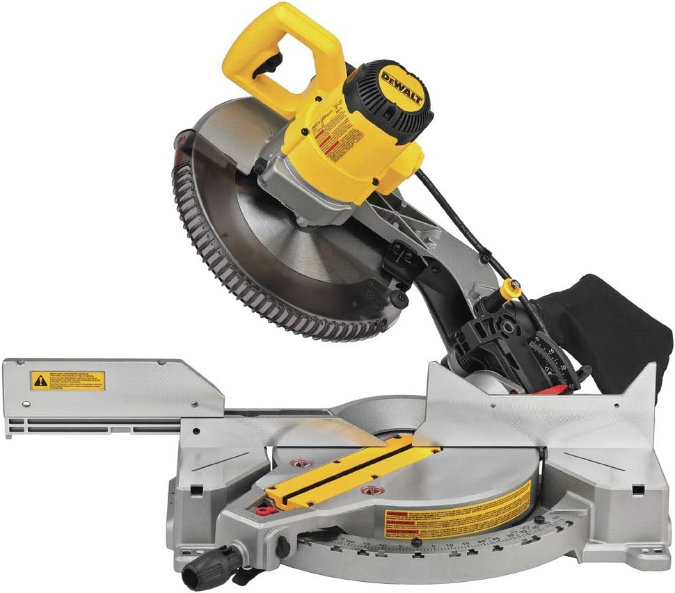 Dewalt 12-Inch Miter Saw, 15-Amp, Single Bevel, Compound (Dws715),Black