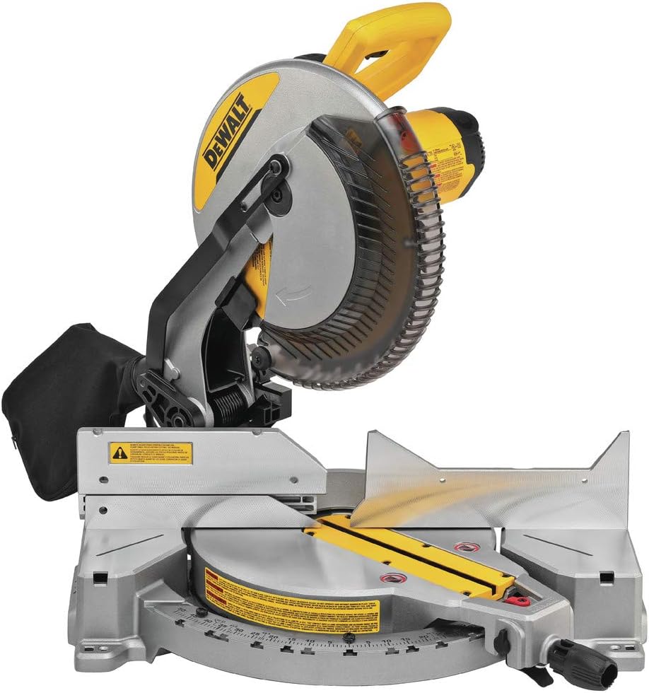 Dewalt 12-Inch Miter Saw, 15-Amp, Single Bevel, Compound (Dws715),Black