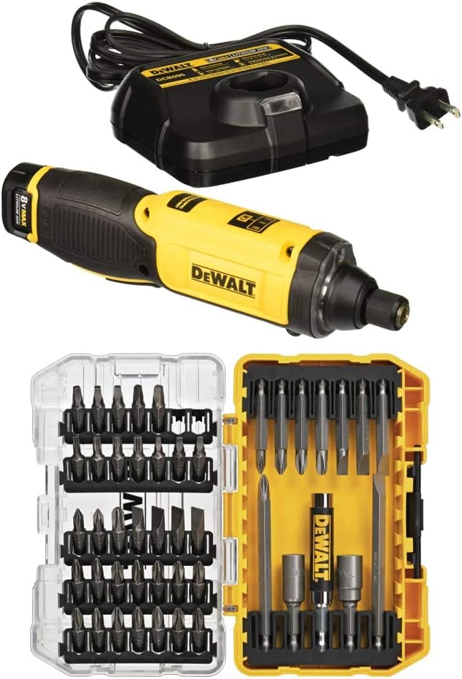 Dewalt 8V Max Cordless Screwdriver, Gyroscopic, Rechargeable, Battery Included (Dcf682N1),Black