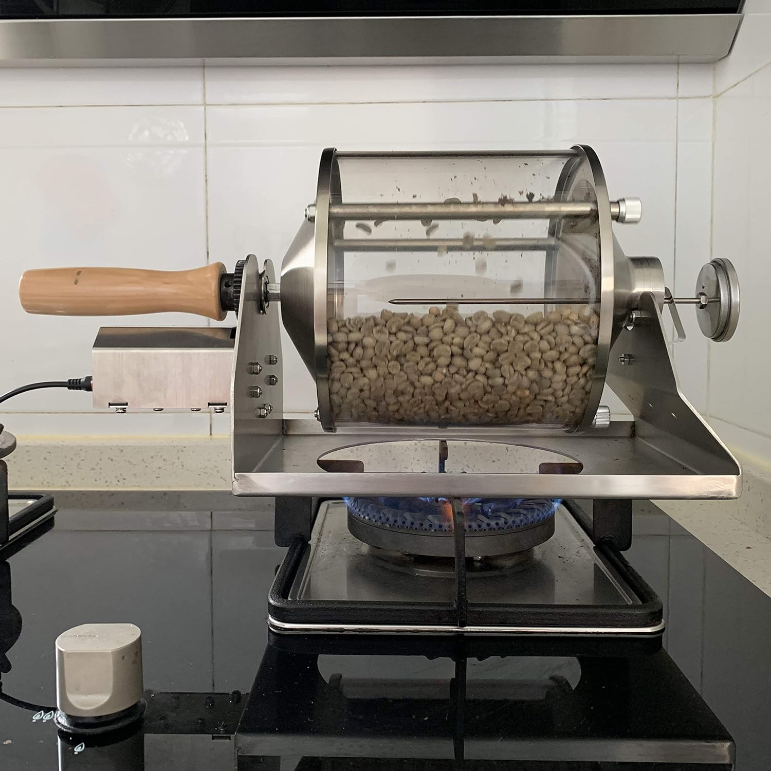 Dyvee Coffee Roaster Gas Burner Coffee Roasting Machine Coffee Beans Maker Peanut Roaster For Home Use
