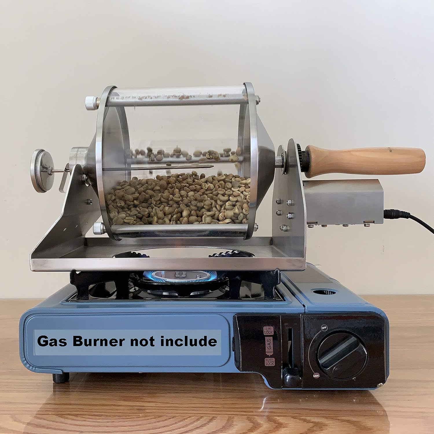 Dyvee Coffee Roaster Gas Burner Coffee Roasting Machine Coffee Beans Maker Peanut Roaster For Home Use