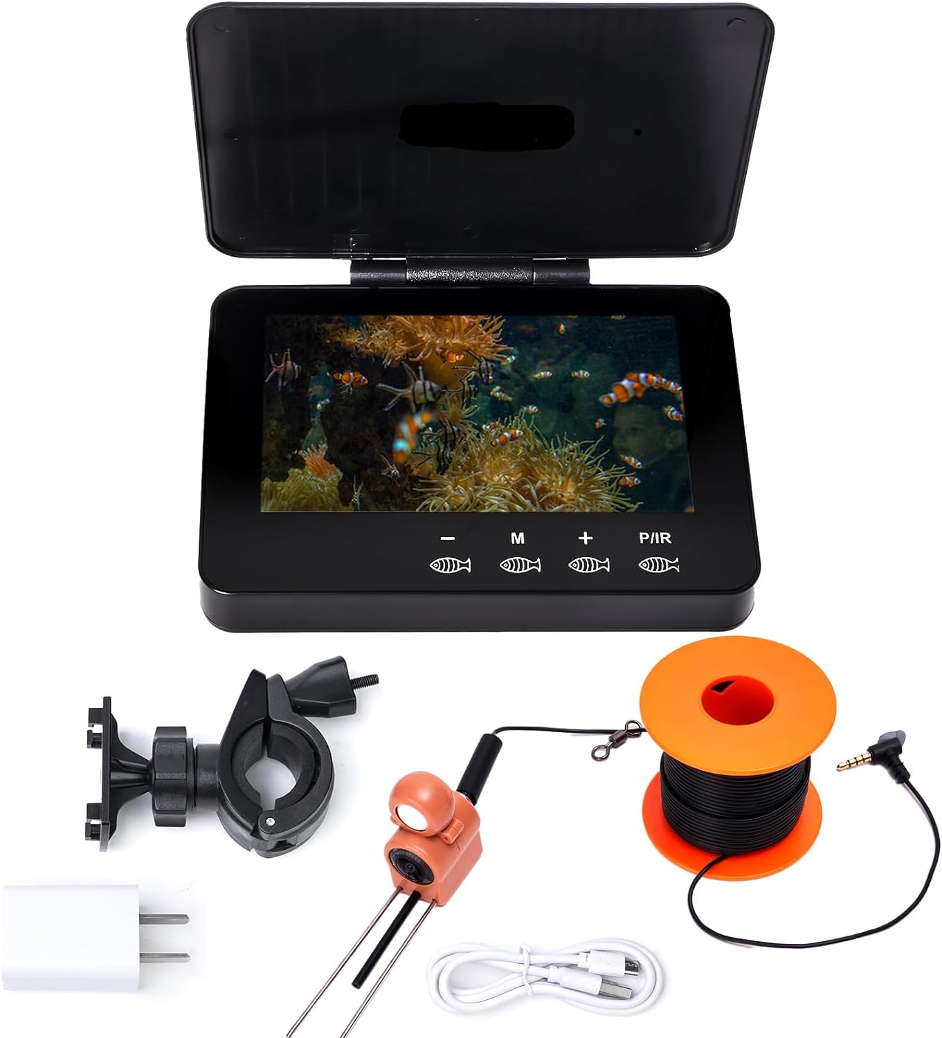 Eioup Underwater Camera Viewing System – Advanced Under Water Fish Camera With Hd Large Touchscreen Display – Temperature Sensing And Depth Of Water Sensing Camera – Kayak Fishing-Ice Fishing Gear