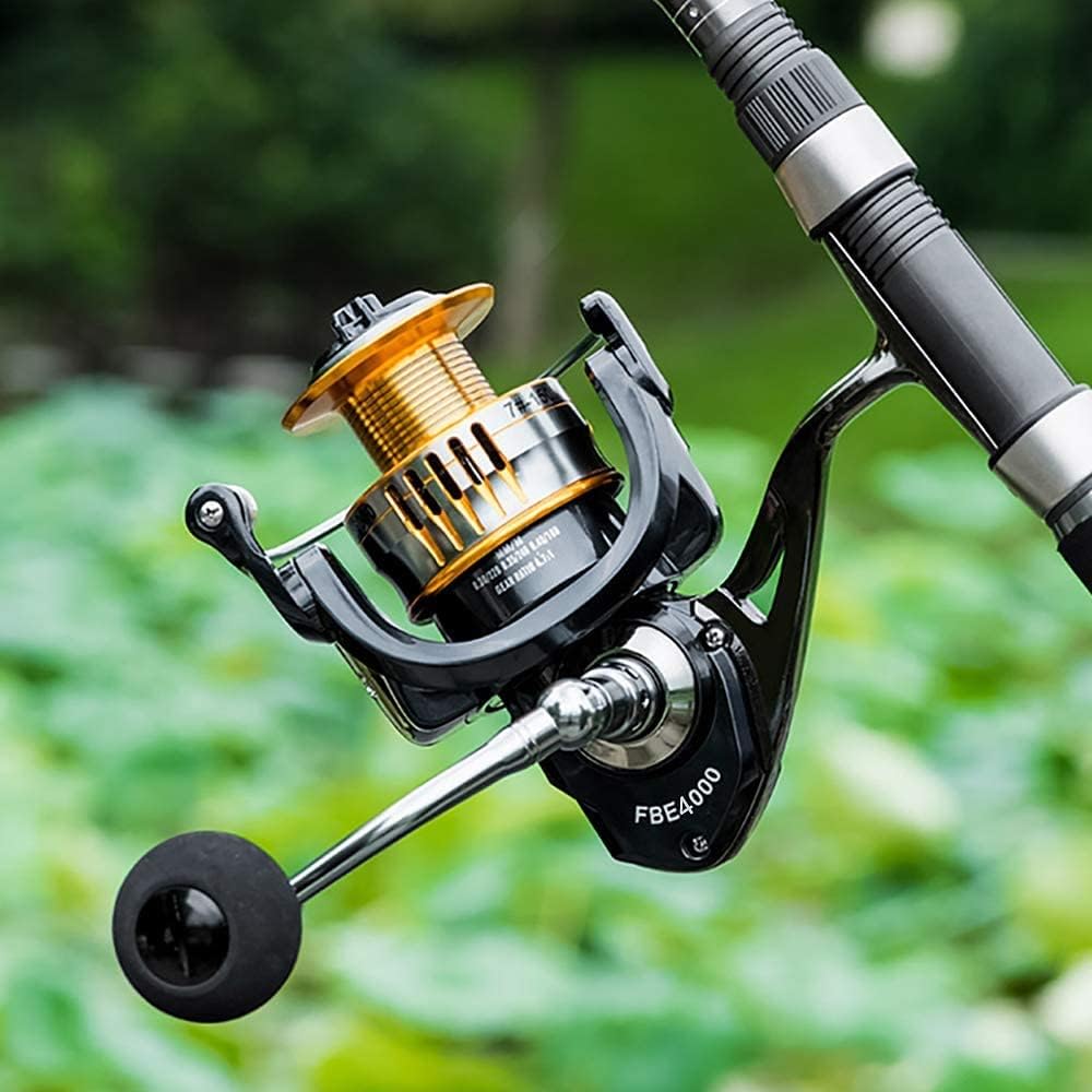 Eyekston Spinning Fishing Reel, 9+1Bb Fishing Reel, Metal Body And Smooth Rapid Spinning Reel With Left/Right Interchangeable Metal Handle Speed 4.6:1