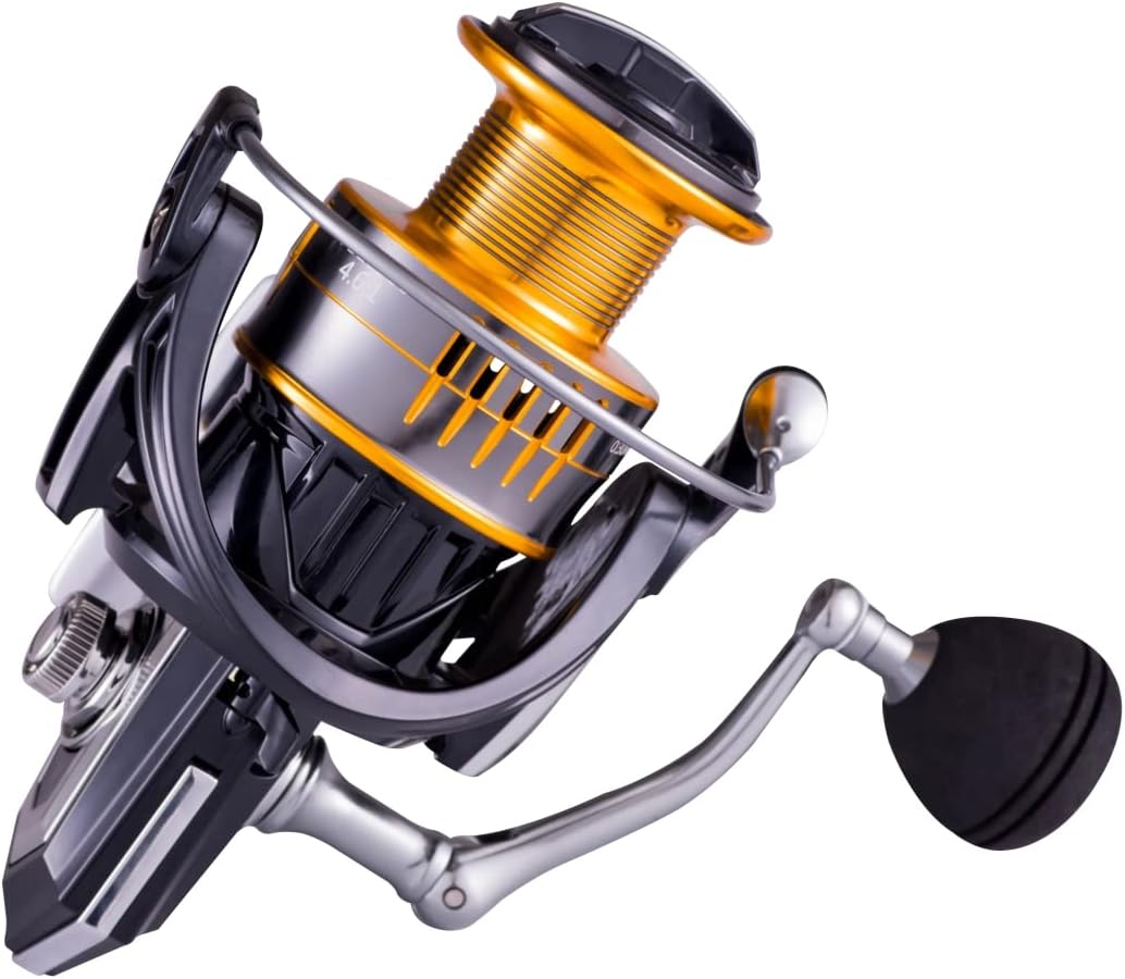 Eyekston Spinning Fishing Reel, 9+1Bb Fishing Reel, Metal Body And Smooth Rapid Spinning Reel With Left/Right Interchangeable Metal Handle Speed 4.6:1