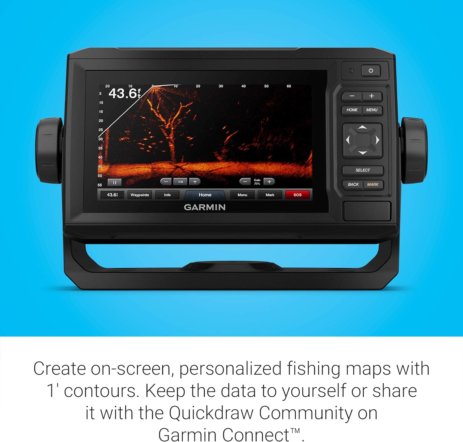 Garmin Echomap Uhd 63Cv, Keyed Chartplotter With U.s. Lakevü G3 And Gt24Uhd-Tm Transducer