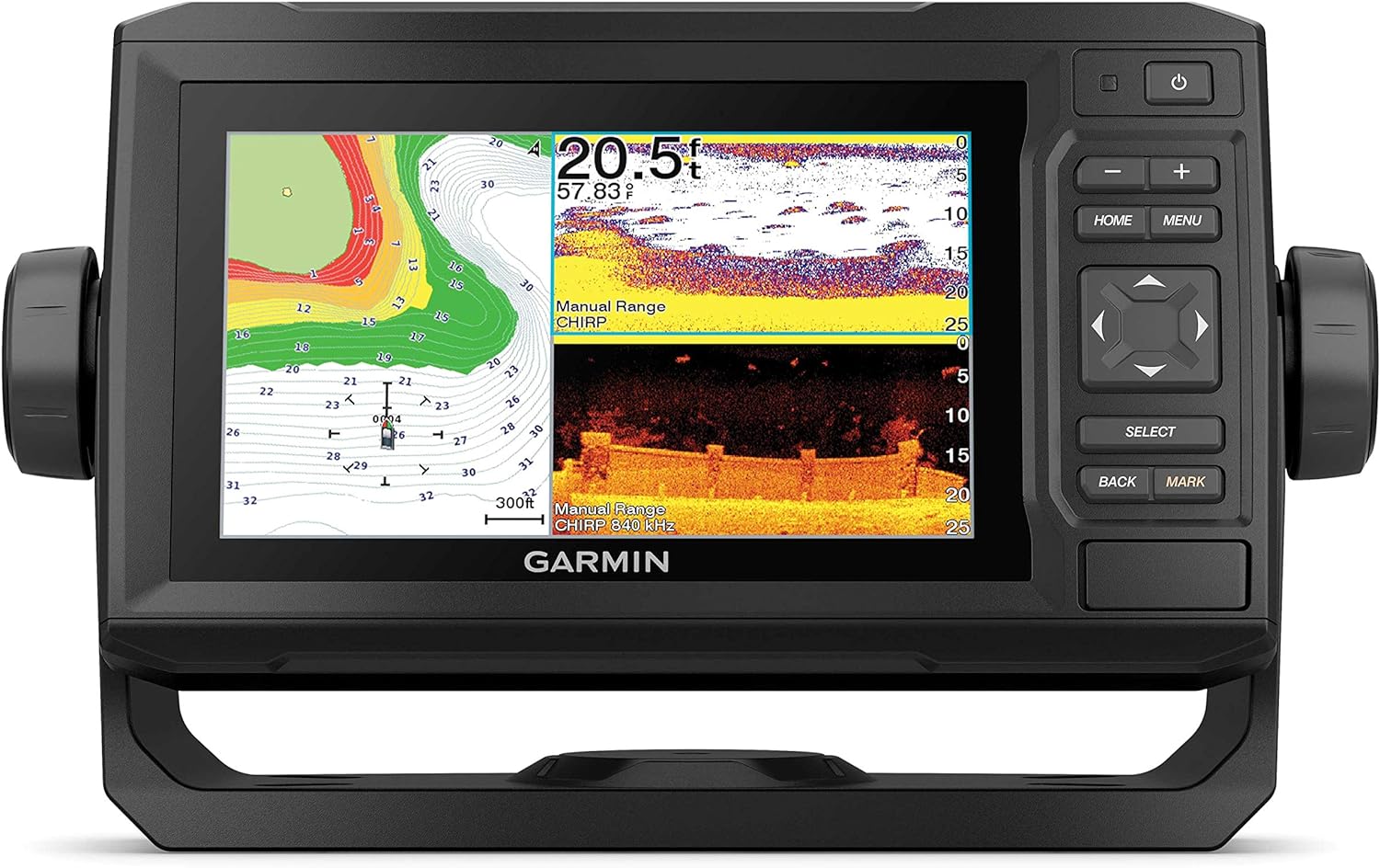 Garmin Echomap Uhd 63Cv, Keyed Chartplotter With U.s. Lakevü G3 And Gt24Uhd-Tm Transducer