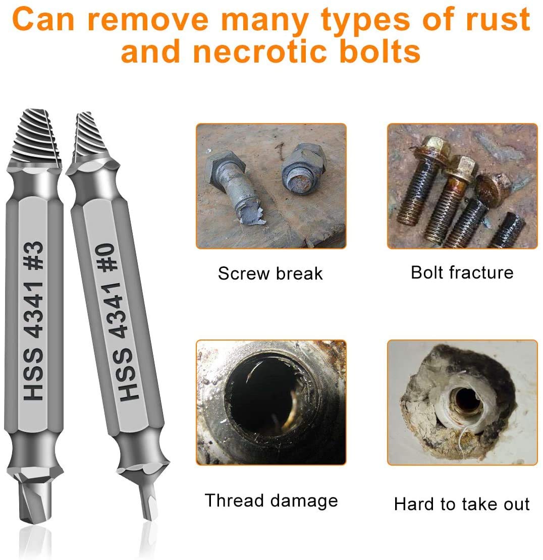 Gifts For Men, Damaged Screw Extractor Set -Valentines Day Gifts For Him Her Boyfriend Husband, Remover For Stripped Screws Nuts  Bolts Drill Bit Tools For Easy Removal Of Rusty Broken Hardware Gift