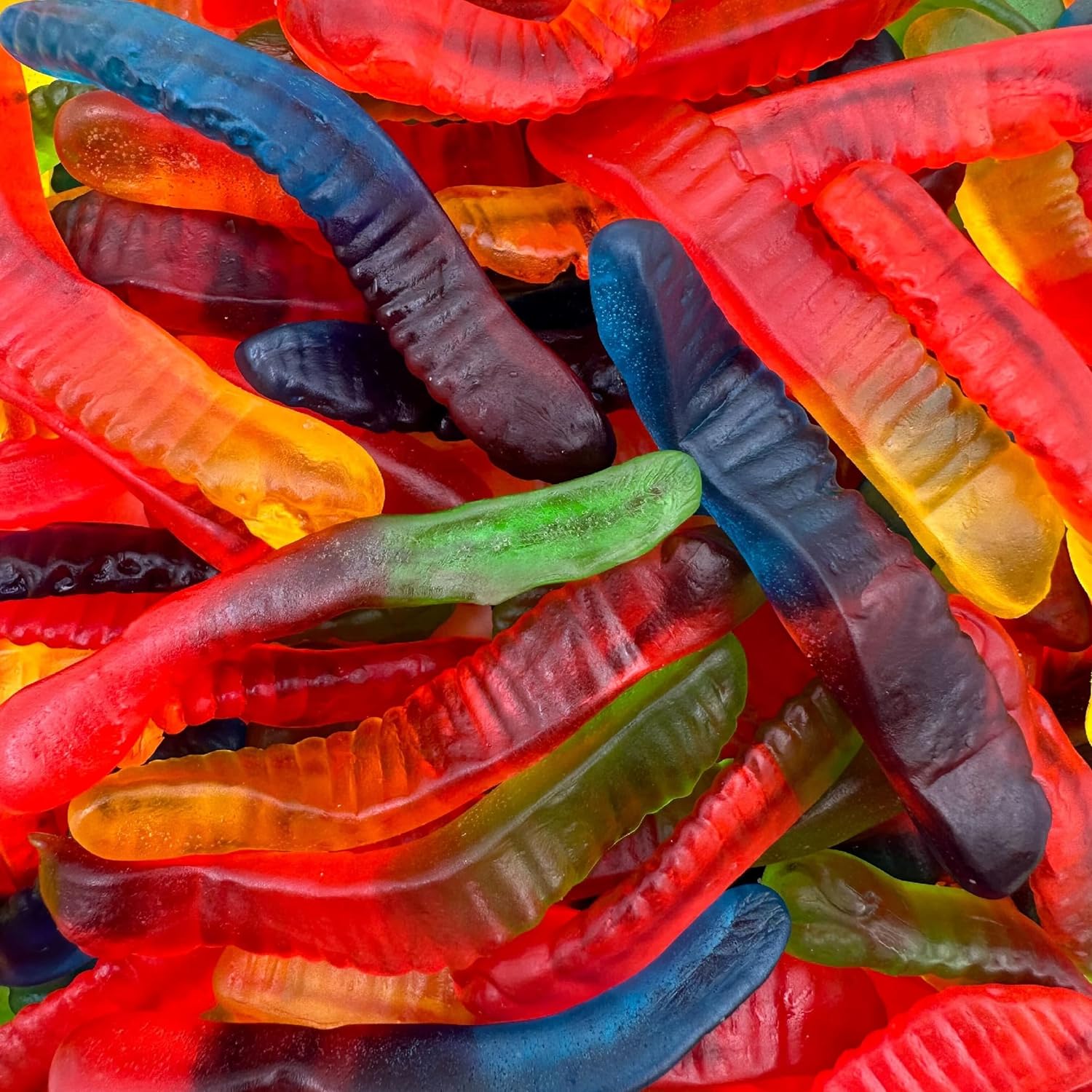 Gummy Worms Candy - Made With Real Fruit Juice - 2-Pound Bag
