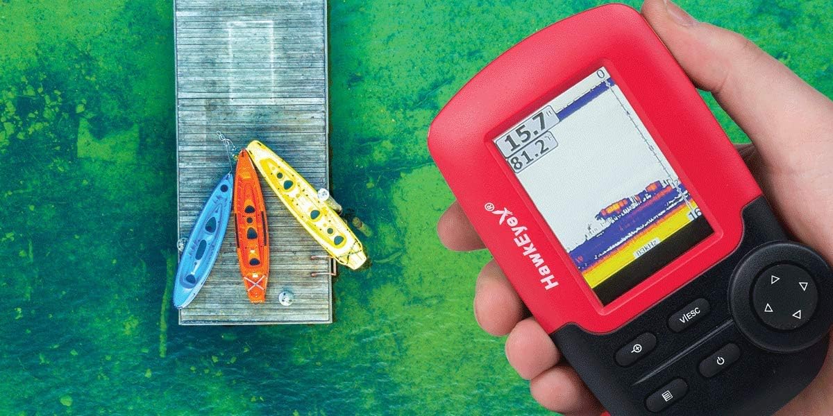 Hawkeye Fishtrax 1C Fish Finder With Hd Color Virtuview Display, Black/Red, 2 H X 1.6 W Screen Size