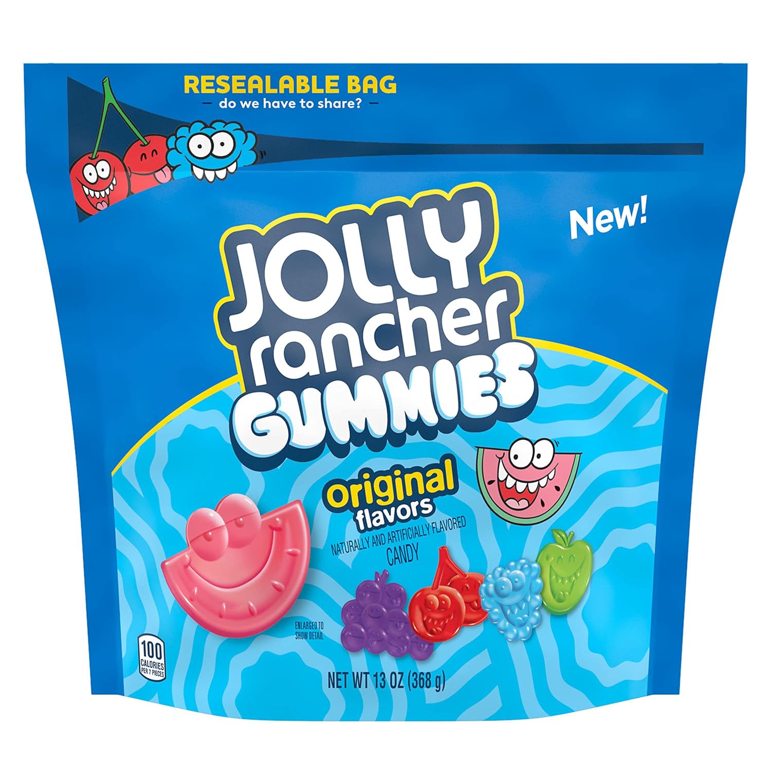 Jolly Rancher Gummies Assorted Fruit Flavored Candy Bag, 13 Oz