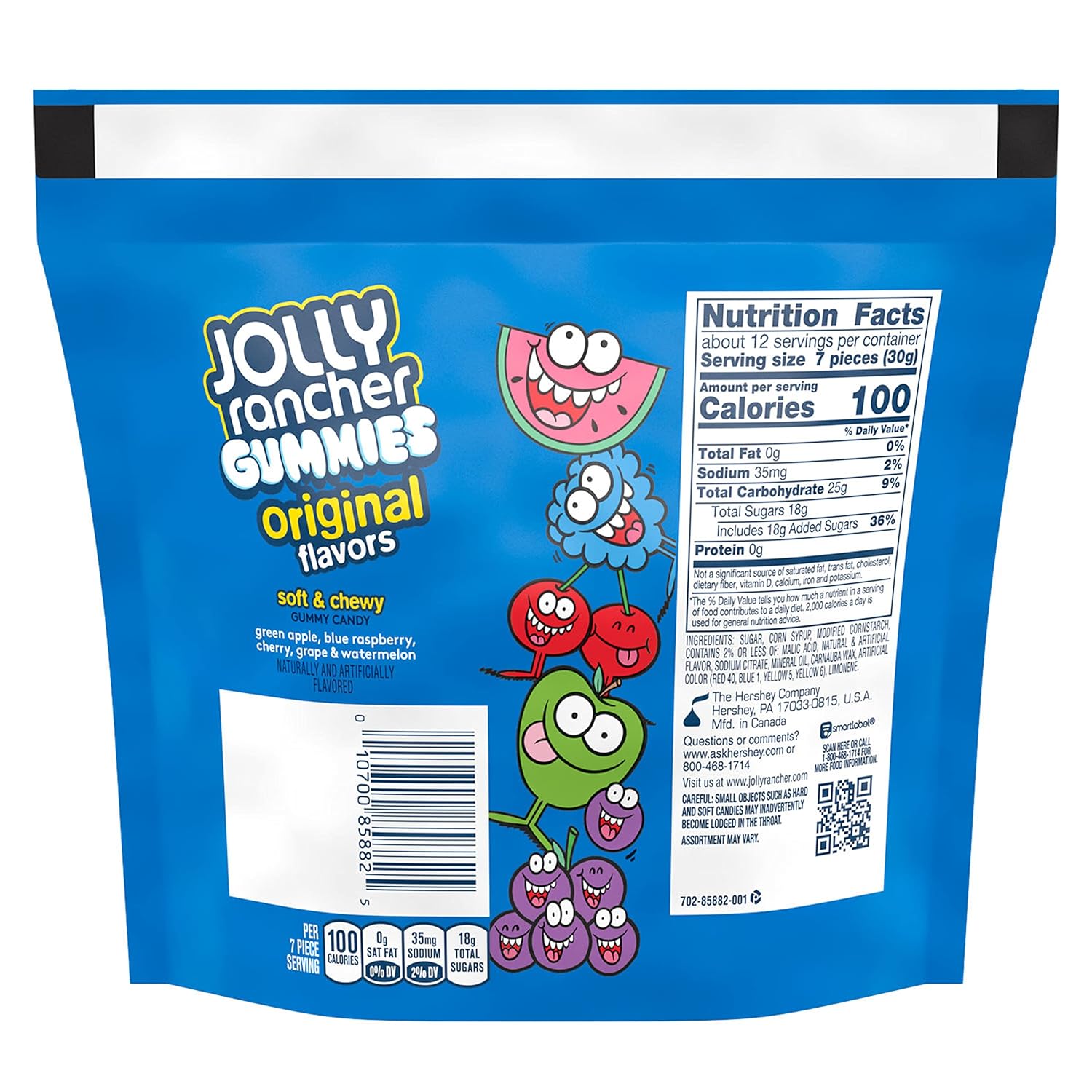 Jolly Rancher Gummies Assorted Fruit Flavored Candy Bag, 13 Oz