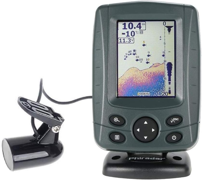 Joywee Ff688C 3.5 Phiradar Color Lcd Boat Fish Finder 200Khz/83Khz Dual Sonar Frequency 80M 240Ft Detection Muti-Language Auto Zoom