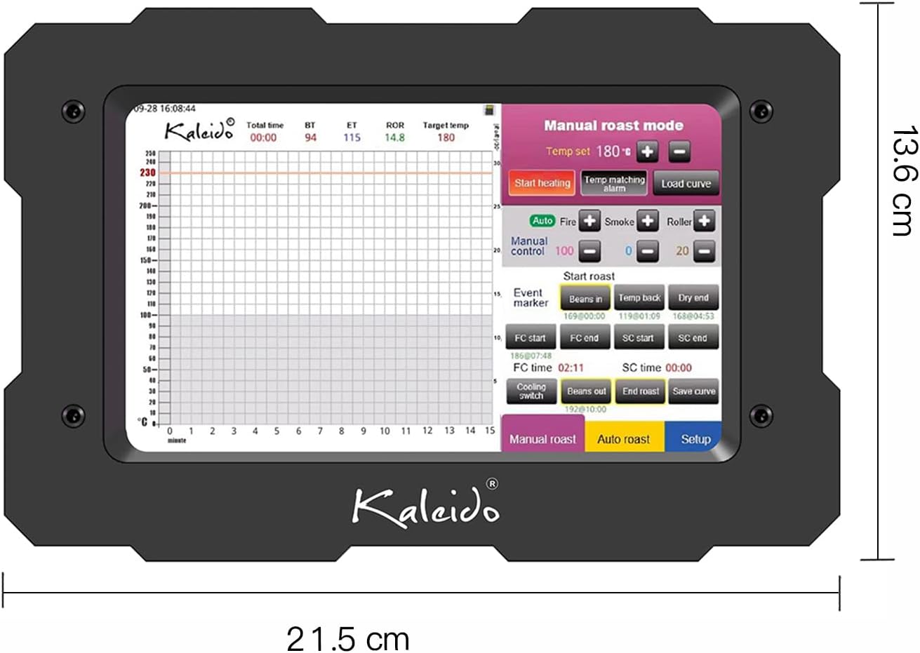 Kaleido Sniper M10 Coffee Roaster (500-1200G), Commercial Electric Heating Coffee Roasting With Temperature Curve  Chaff Collector