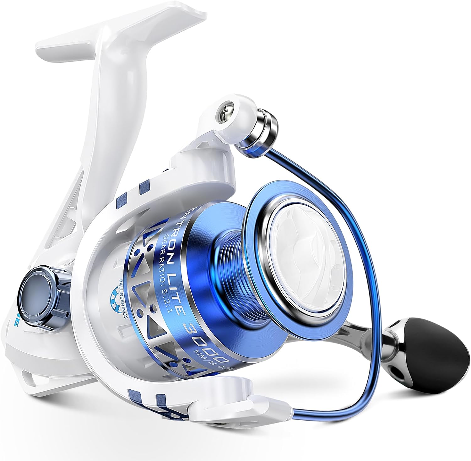 Kastking Centron  Centron Lite Spinning Reels, Size 500 Is Perfect For Ice Fishing, Up To 17.5Lbs Max Drag, 5.2:1 Gear Ratio, Ultra Smooth Powerful, Cnc Aluminum Spool, 9+1 Bb Light Weight