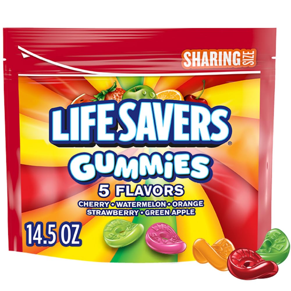 Life Savers Gummy Candy, 5 Flavors, Sharing Size, 14.5 Oz Bag