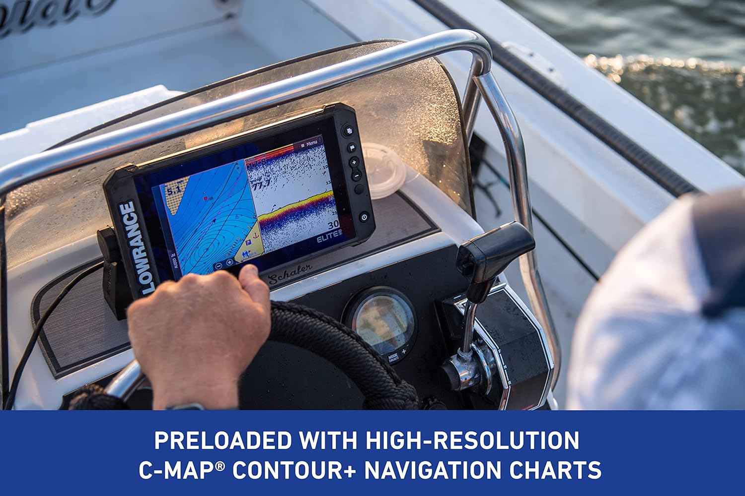 Lowrance Elite Fs 9 Fish Finder (No Transducer) With Preloaded C-Map Contour+ Charts