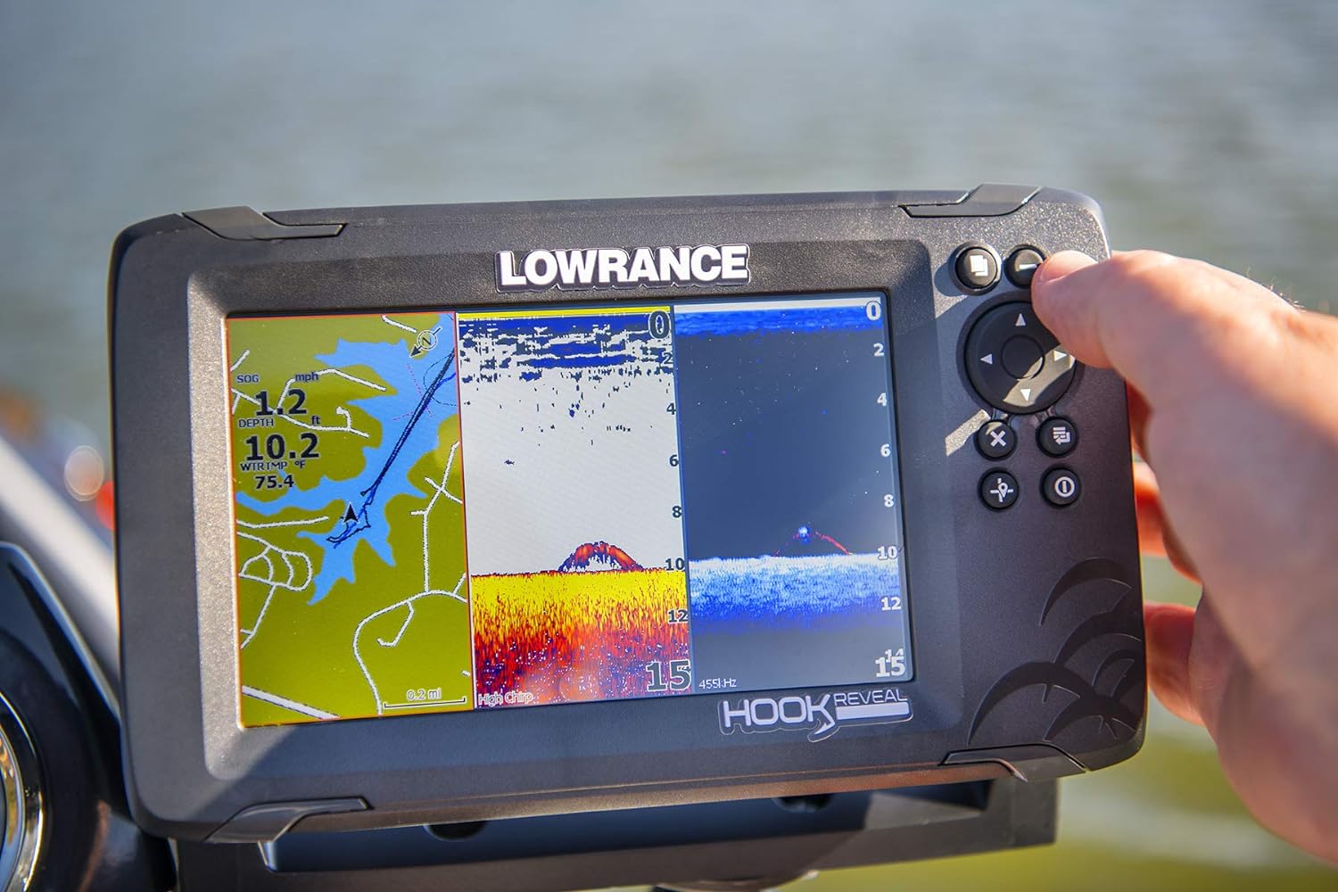 Lowrance Hook Reveal 5 Inch Fish Finders With Transducer, Plus Optional Preloaded Maps