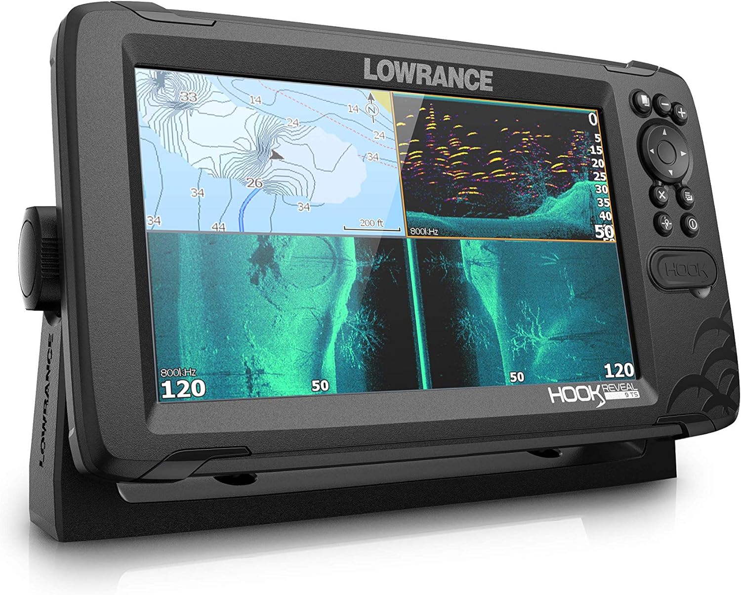 Lowrance Hook Reveal 9 Inch Fishfinders With Preloaded C-Map Options