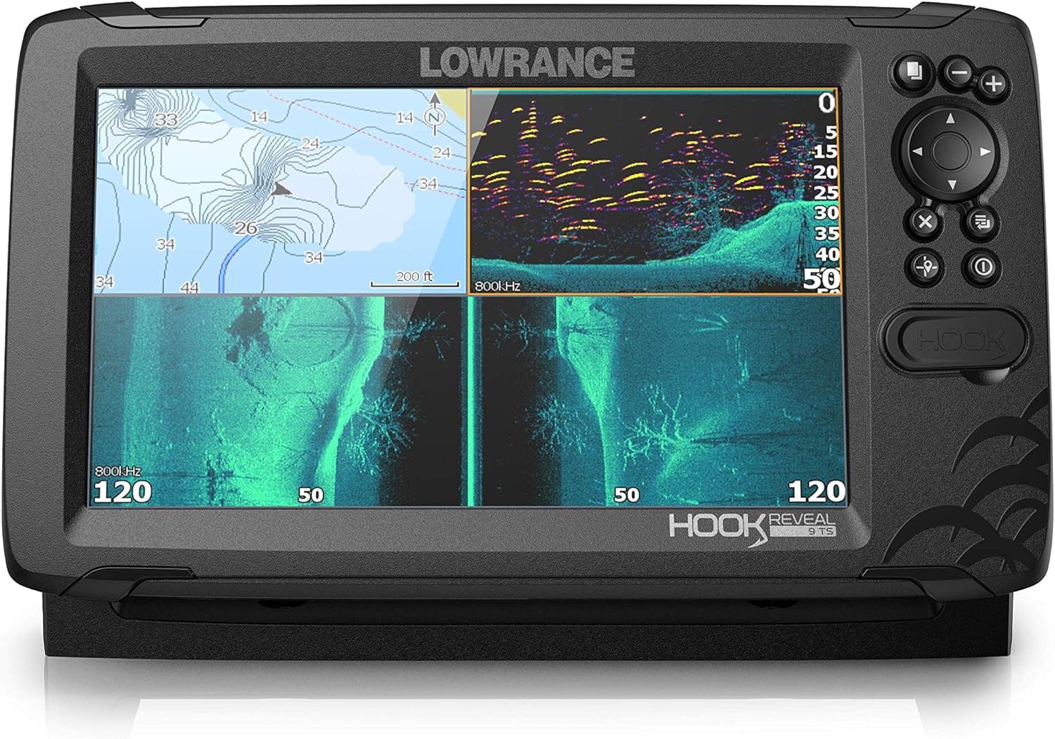 Lowrance Hook Reveal 9 Inch Fishfinders With Preloaded C-Map Options