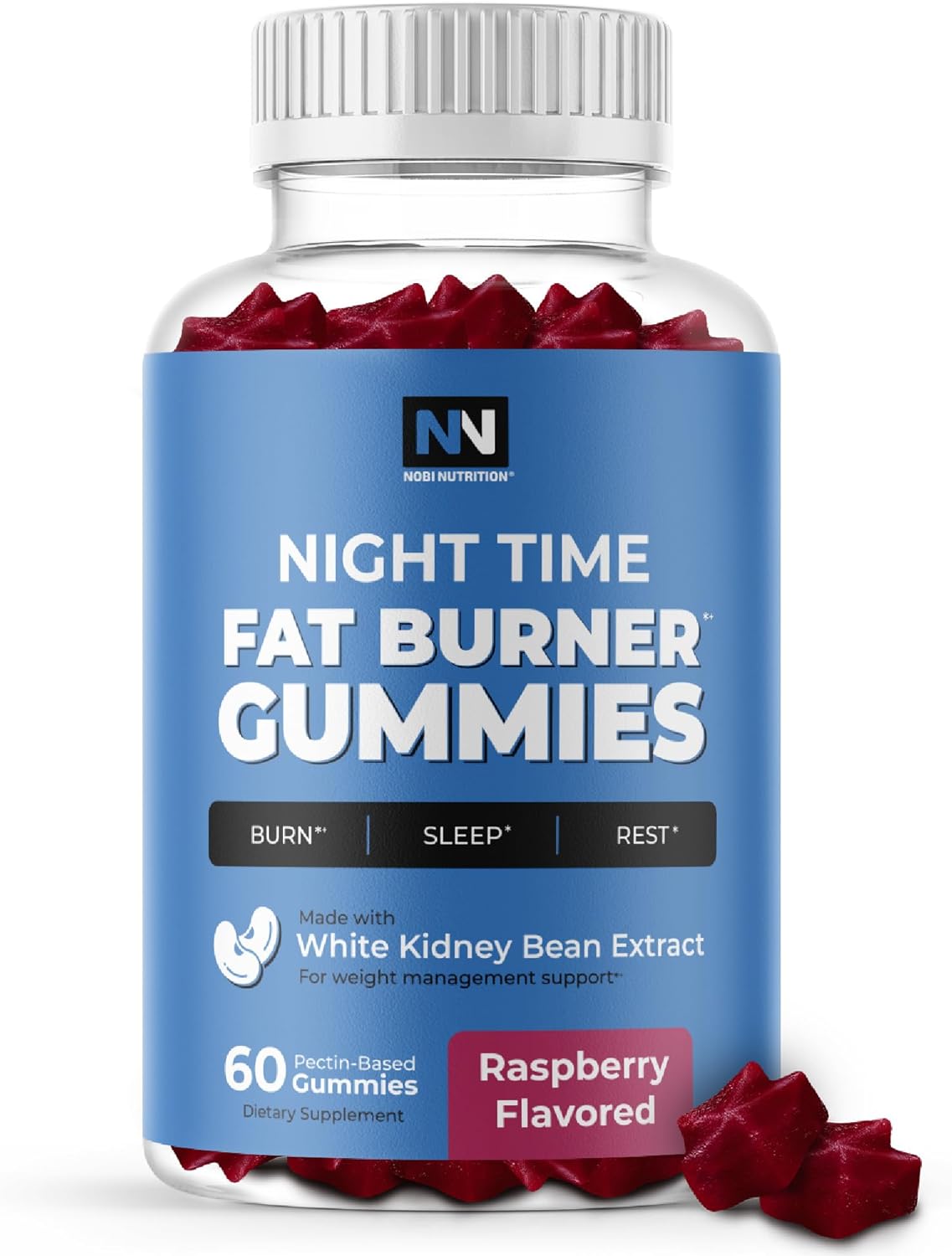 Night Time Fat Burner Gummies, Weight Loss  Sleep Support Supplement | Slimming Hunger Suppressant  Metabolism Booster, Shred Belly Fat While You Sleep | Nighttime Diet Gummies For Women  Men 60Ct