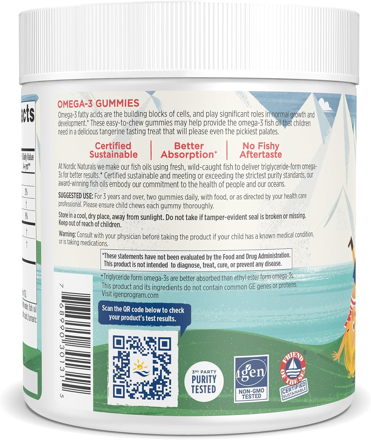Nordic Naturals Nordic Omega-3 Gummies, Tangerine - 120 Gummies - 82 Mg Total Omega-3S With Epa  Dha - Non-Gmo - 60 Servings