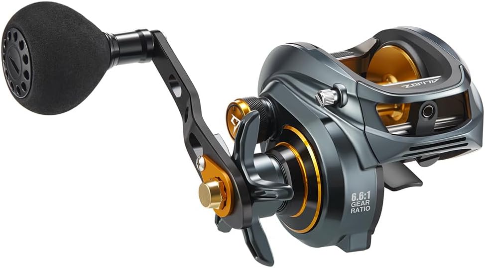 Piscifun Alijoz Baitcaster Fishing Reel, 300 Size Aluminum Frame Baitcasting Reel, 33Lbs Max Drag, Freshwater  Saltwater Low Profile Casting Reel For Musky, Available In 6.6:1/8.1:1 Gear Ratio