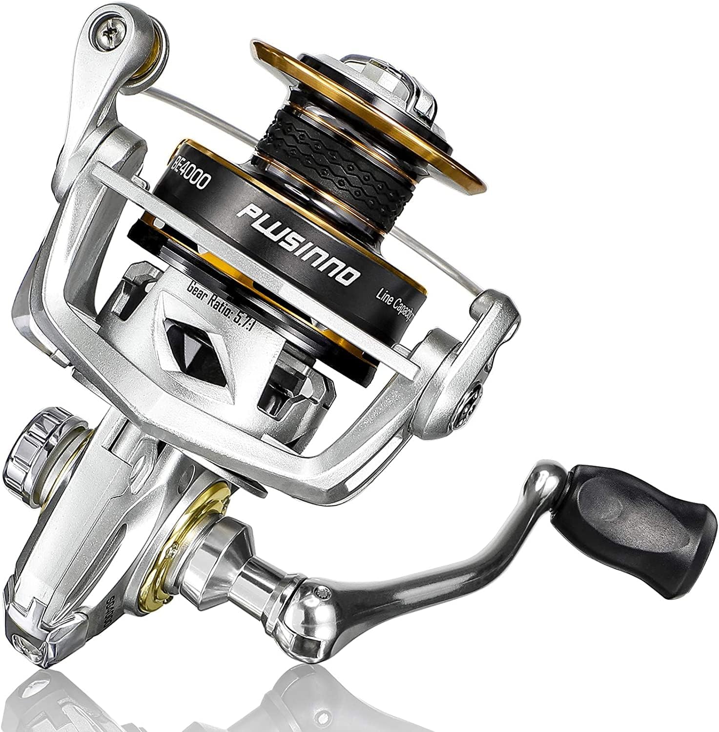 Plusinno Fishing Reel, 5.7:1 High Speed Spinning Reel,9 +1Bb,Premium Drag System With17-22 Lb Max Drag,Ultra Smooth Powerful, Lightweight Graphite Frame, Cnc Aluminum Spool For Saltwater Freshwater