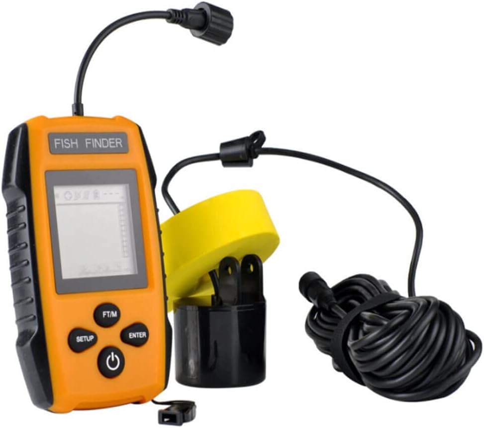 Portable Fishing Fish Finder,Handheld Fish Finder,Kayak Sonar Sensor Fish Finder,Fish Depth Finder,Fishing Gear With Sonar Transducer And Lcd Display