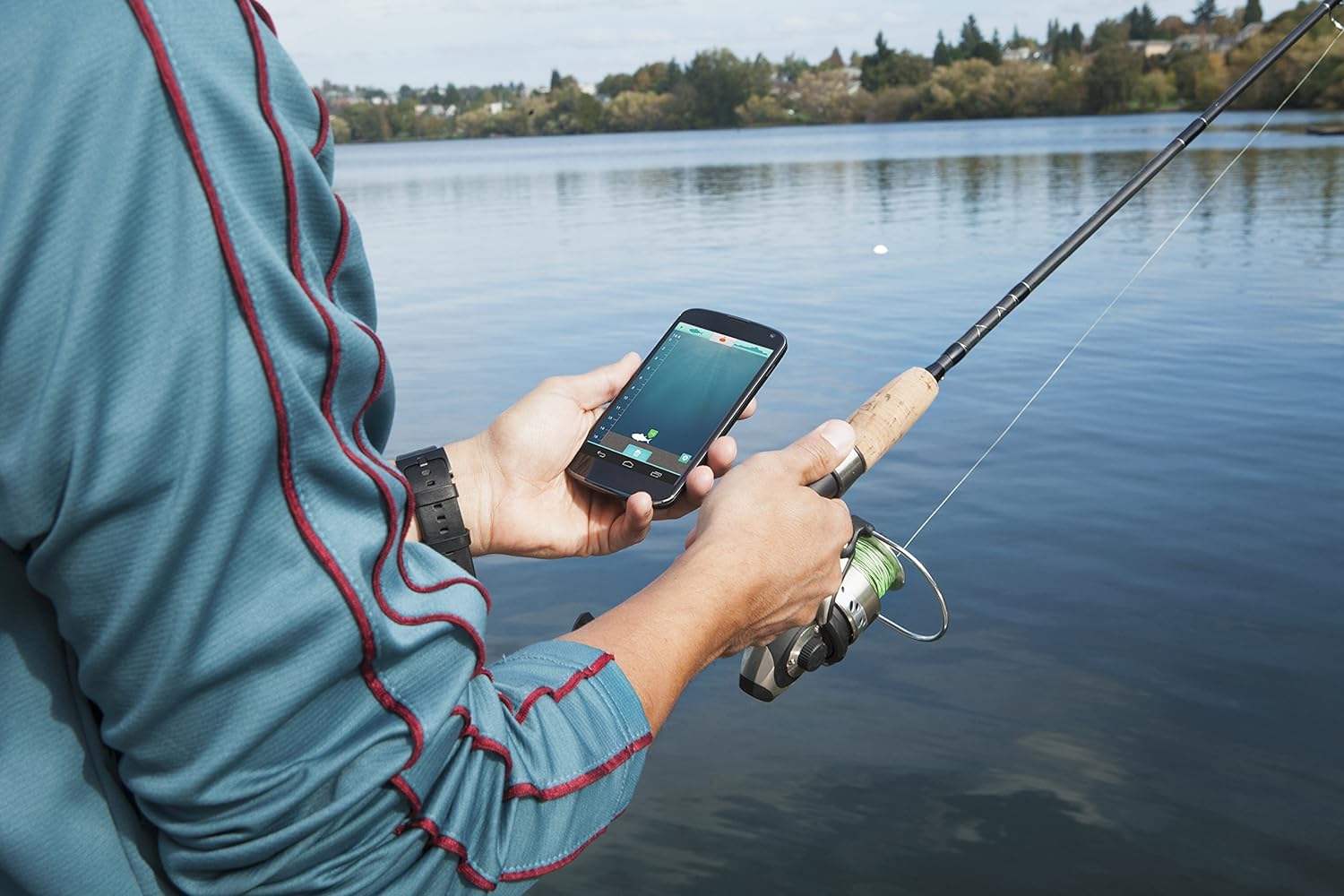 Reelsonar Ibobber Portable Wireless Bluetooth Fish Finder Depth Finder With Depth Range Of 135 Feet 10+ Hrs Battery Life With Ios  Android App Wireless And Watch App