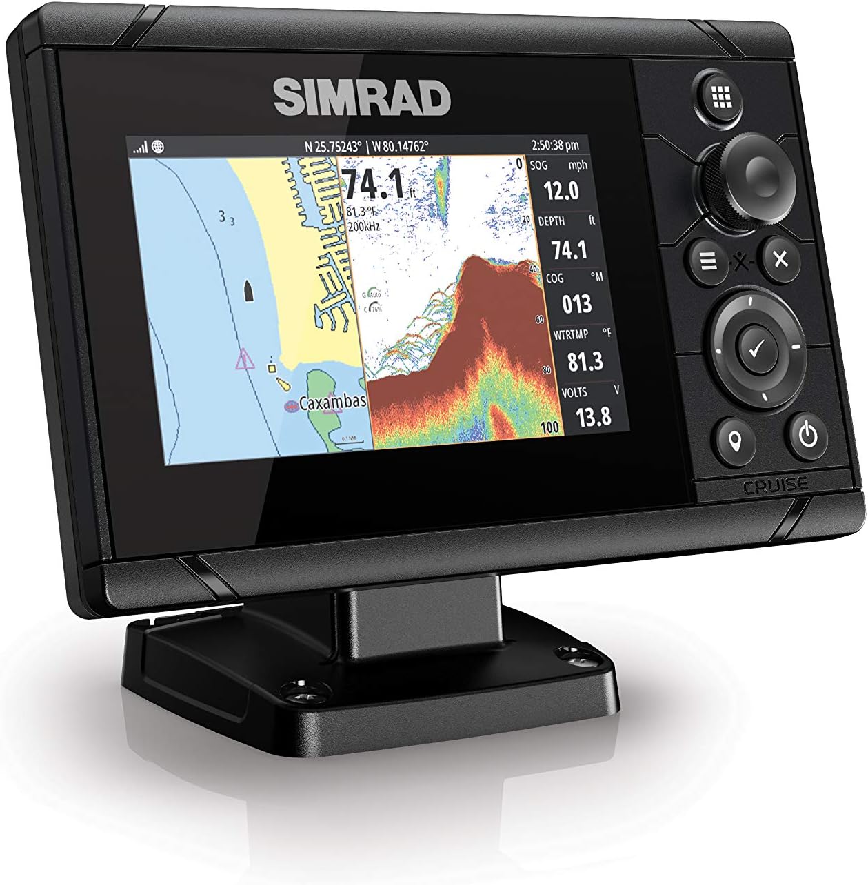 Simrad Cruise 7-7-Inch Gps Chartplotter With 83/200 Transducer, Preloaded C-Map Us Coastal Maps