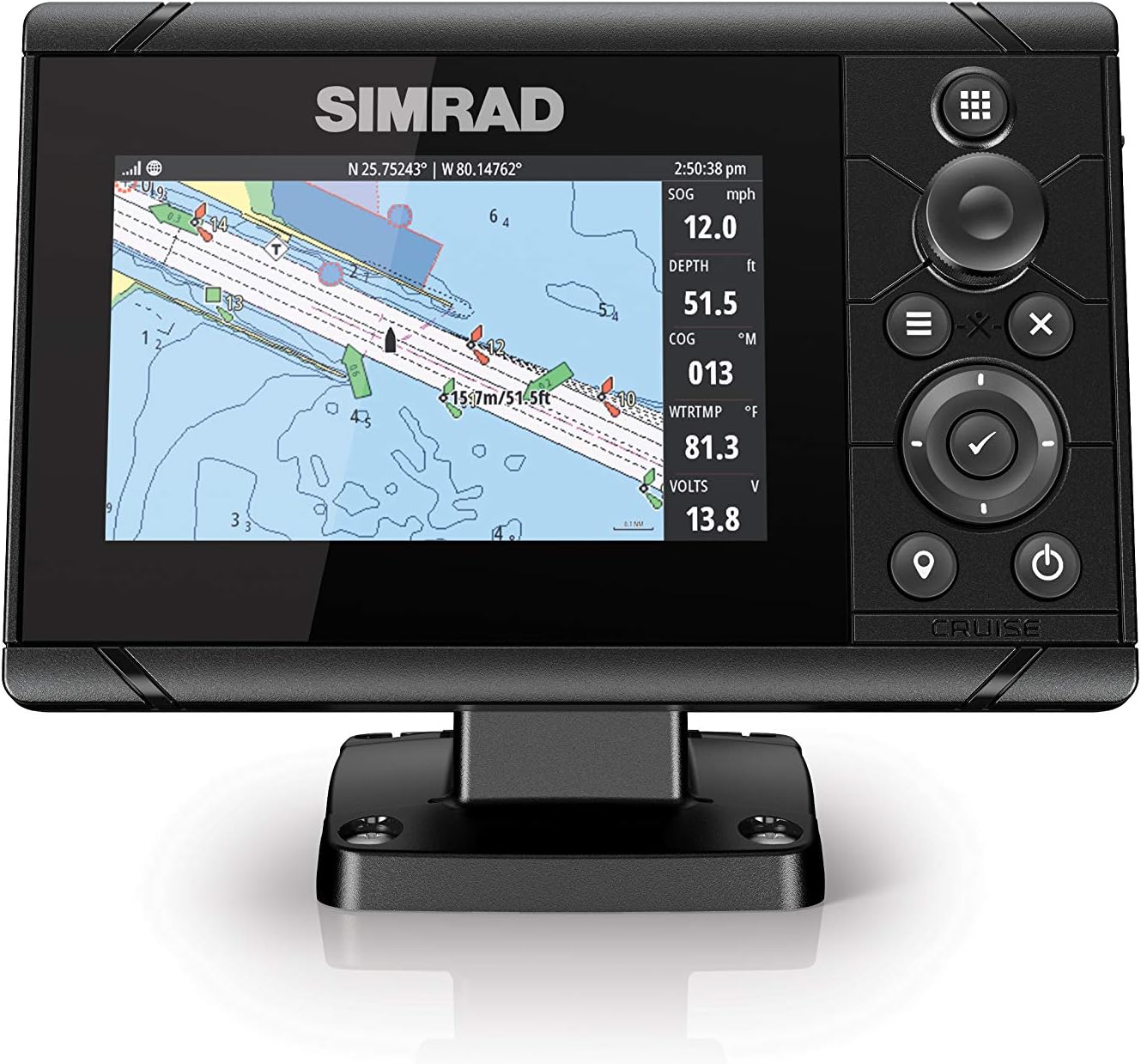 Simrad Cruise 7-7-Inch Gps Chartplotter With 83/200 Transducer, Preloaded C-Map Us Coastal Maps