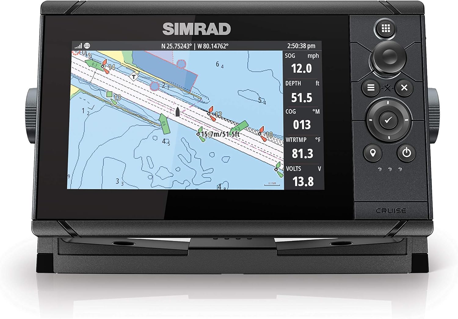 Simrad Cruise 7-7-Inch Gps Chartplotter With 83/200 Transducer, Preloaded C-Map Us Coastal Maps