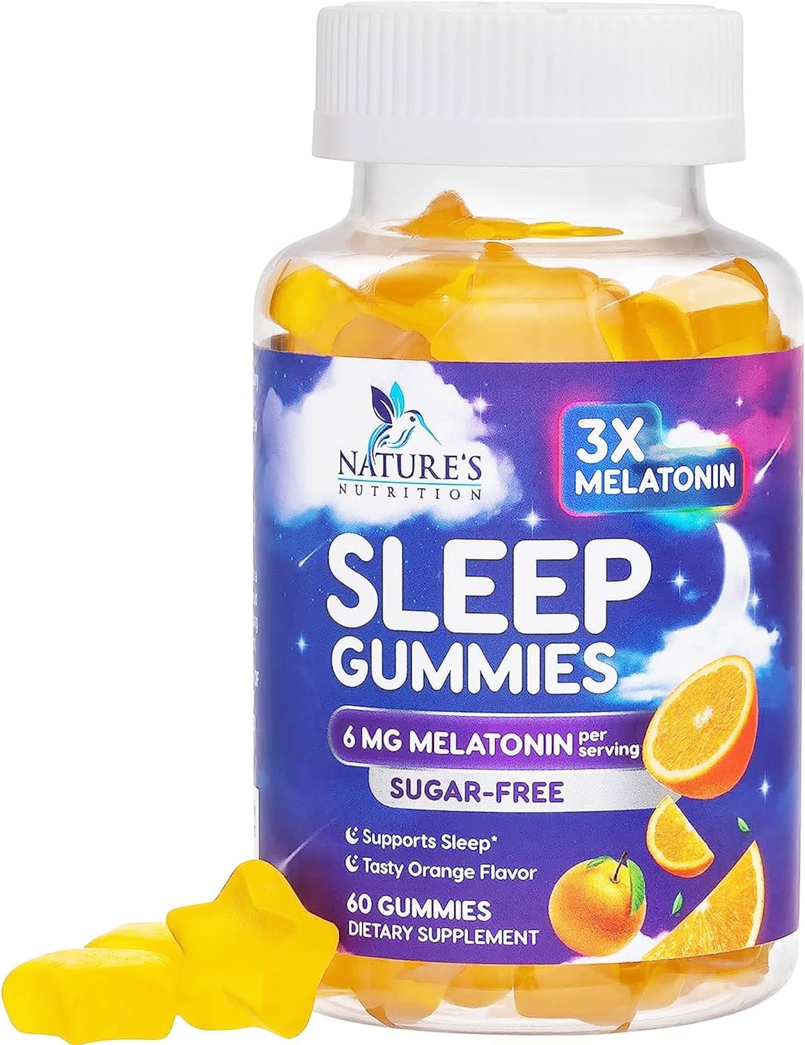 Sleep Melatonin Gummies For Adults Sugar Free - Natural Melatonin Sleep Gummy, Extra Strength Gummy Supplements, Sleep Support Vitamin Supplement, Vegan, Gelatin Free, Non-Gmo, 6Mg, 120 Sleep Gummies