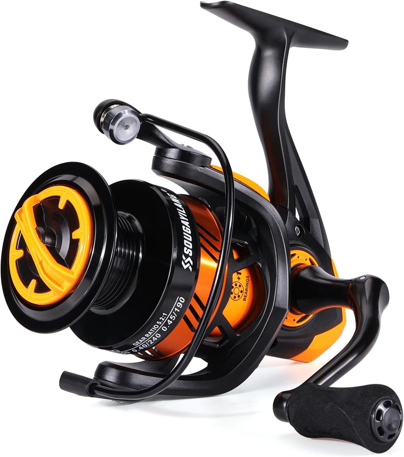 Sougayilang Fishing Reel, Ultralight Spinning Reel With Aluminum Spool, 5.2:1 High Speed Spinning Fishing Reel, 1000-6000 Series For Freshwater